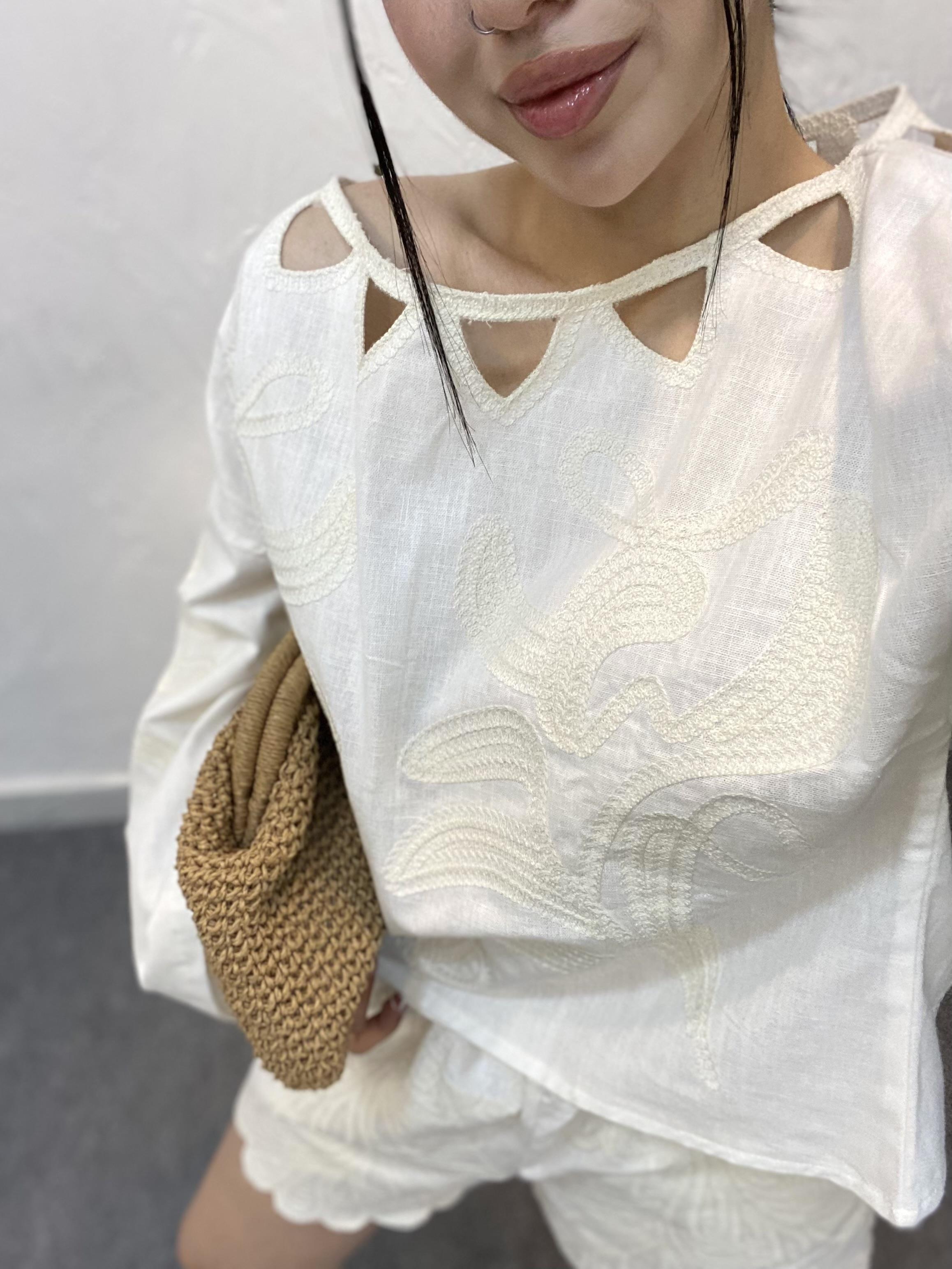 Bej Natural Keten Şortlu Takım