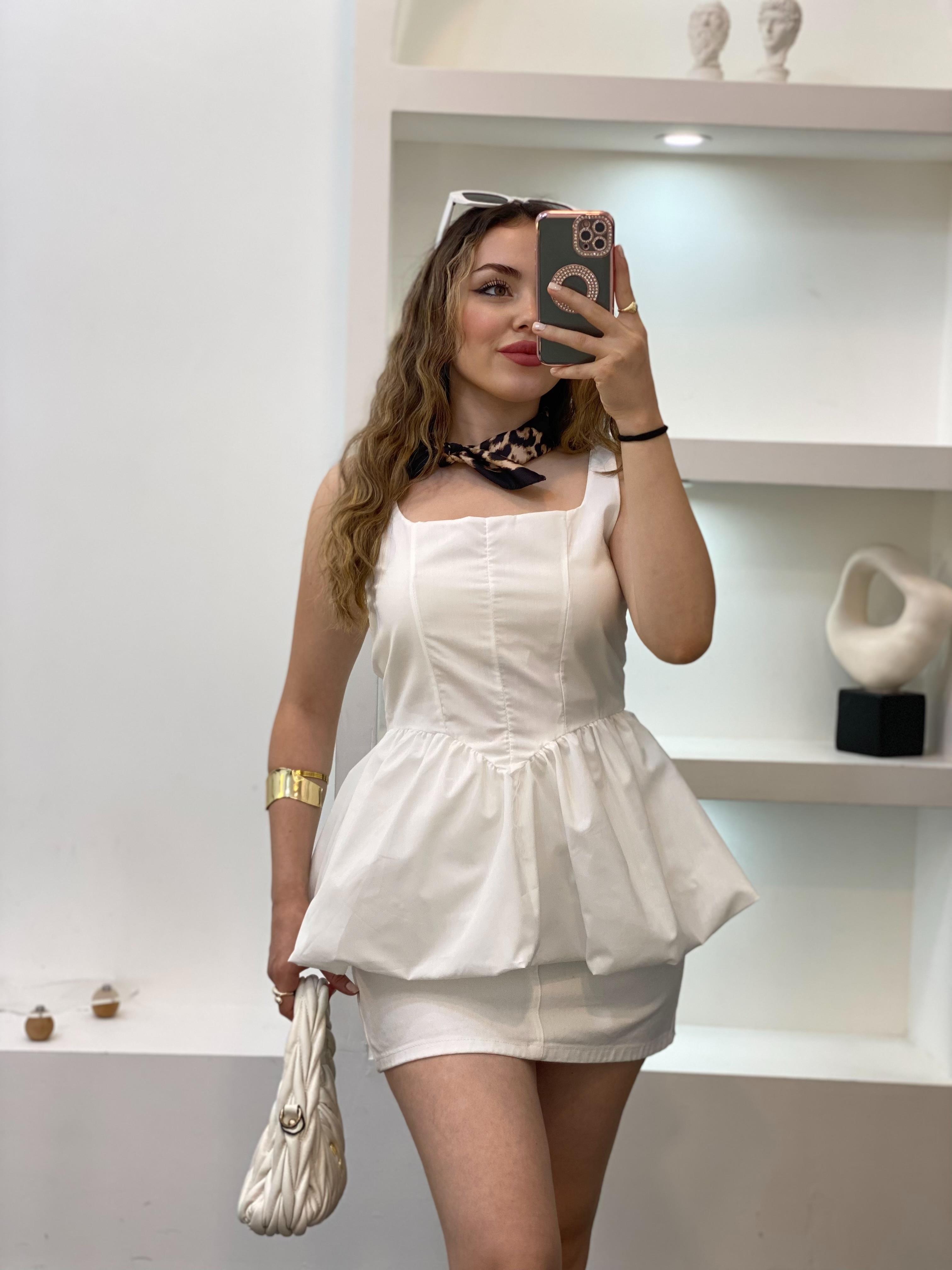 Beyaz Balon Etek Marka Model Bluz