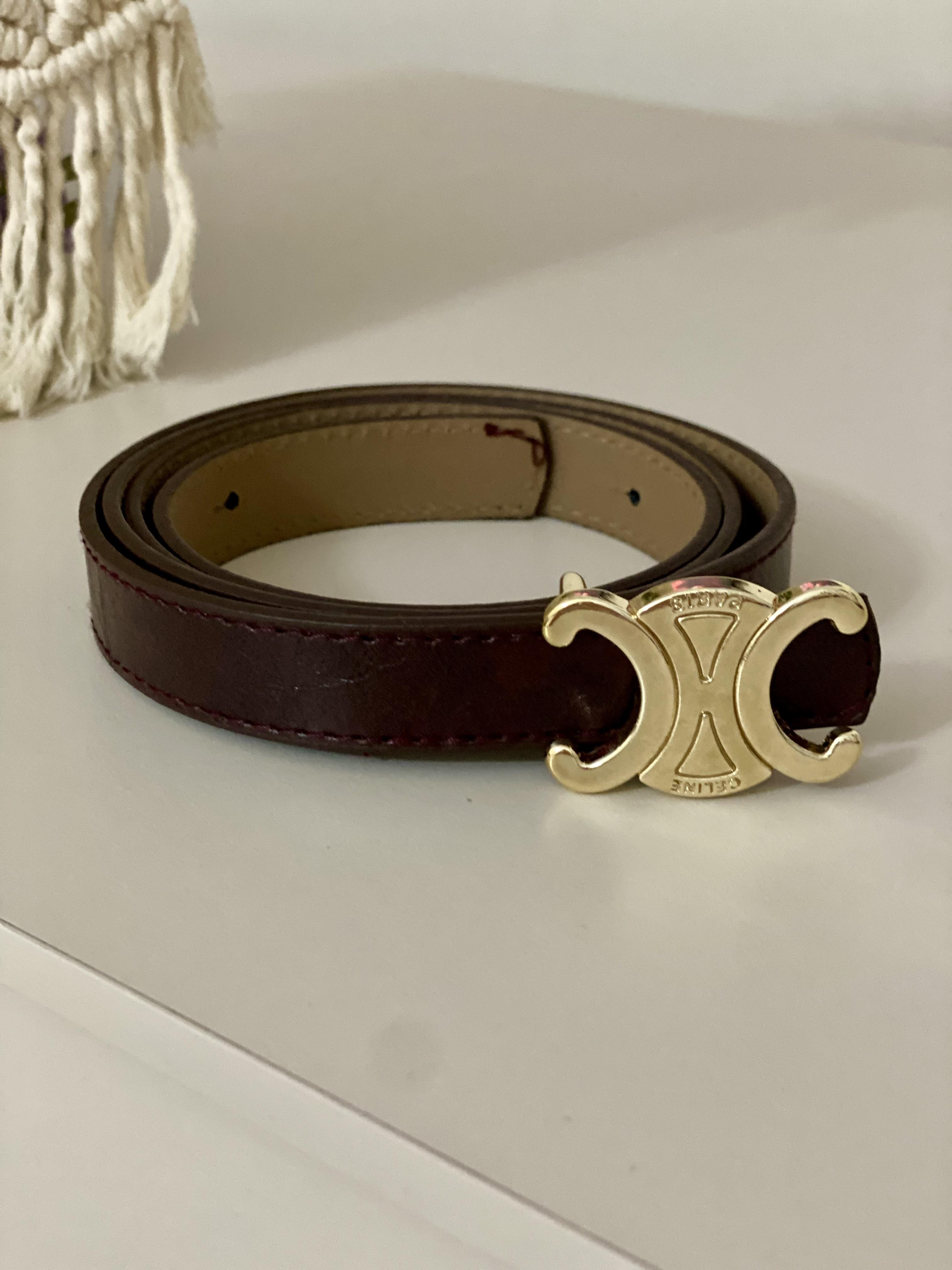 Bordo Gold Tokalı Kemer
