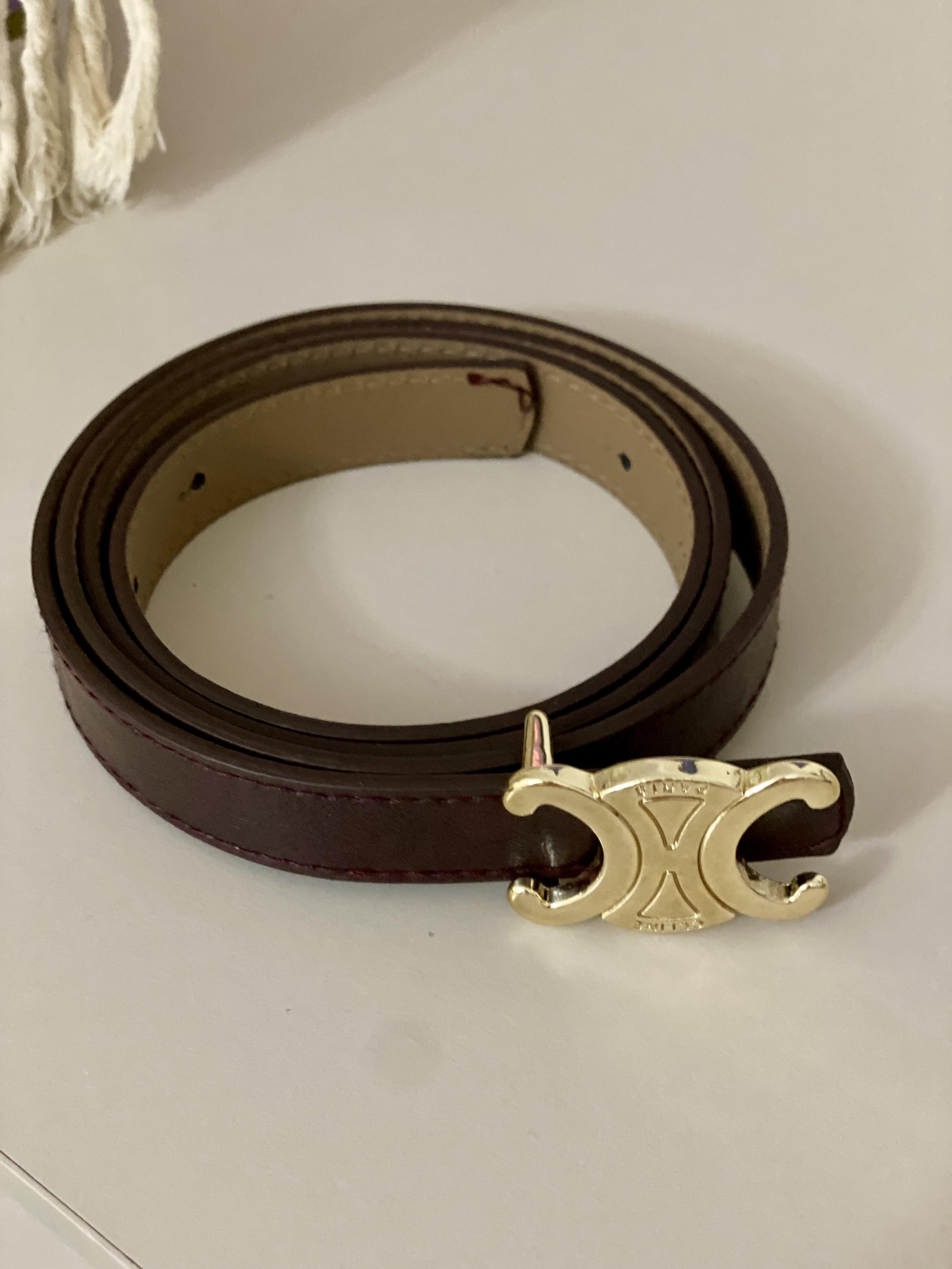 Bordo Gold Tokalı Kemer