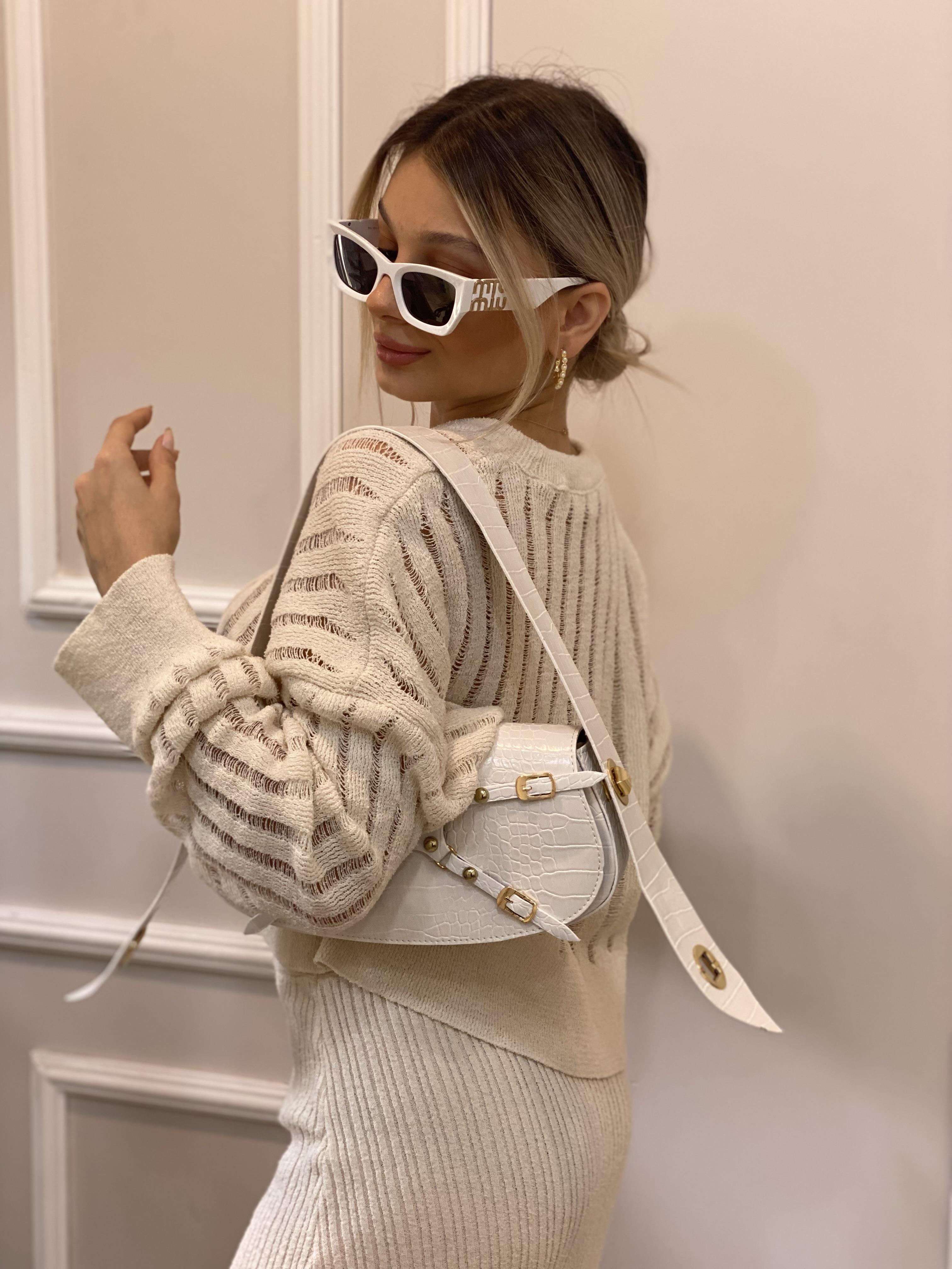 Ekru Ajurlu lüx Kalite Triko Etekli Takım 