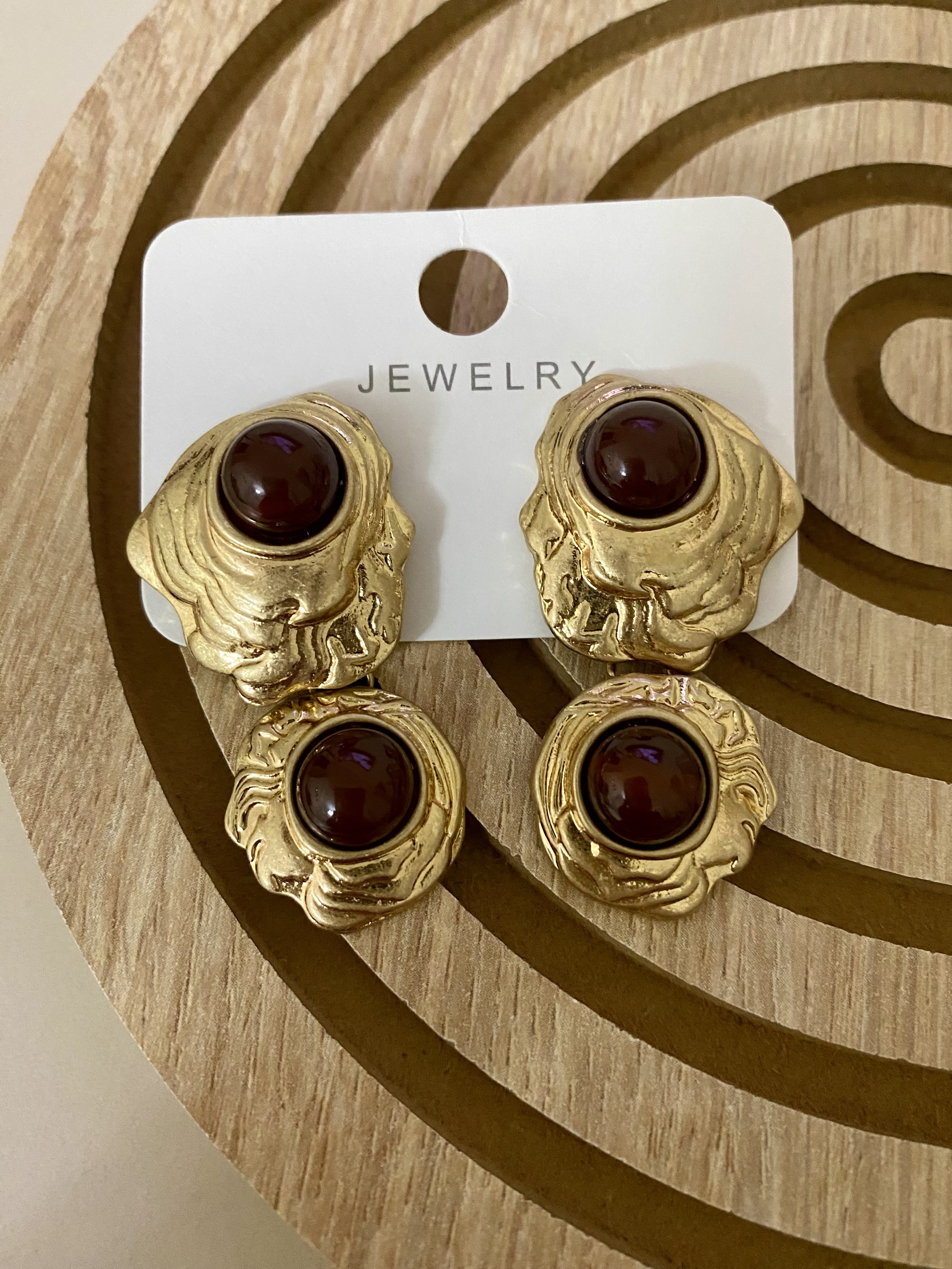 Gold Antik Sallantılı Küpe