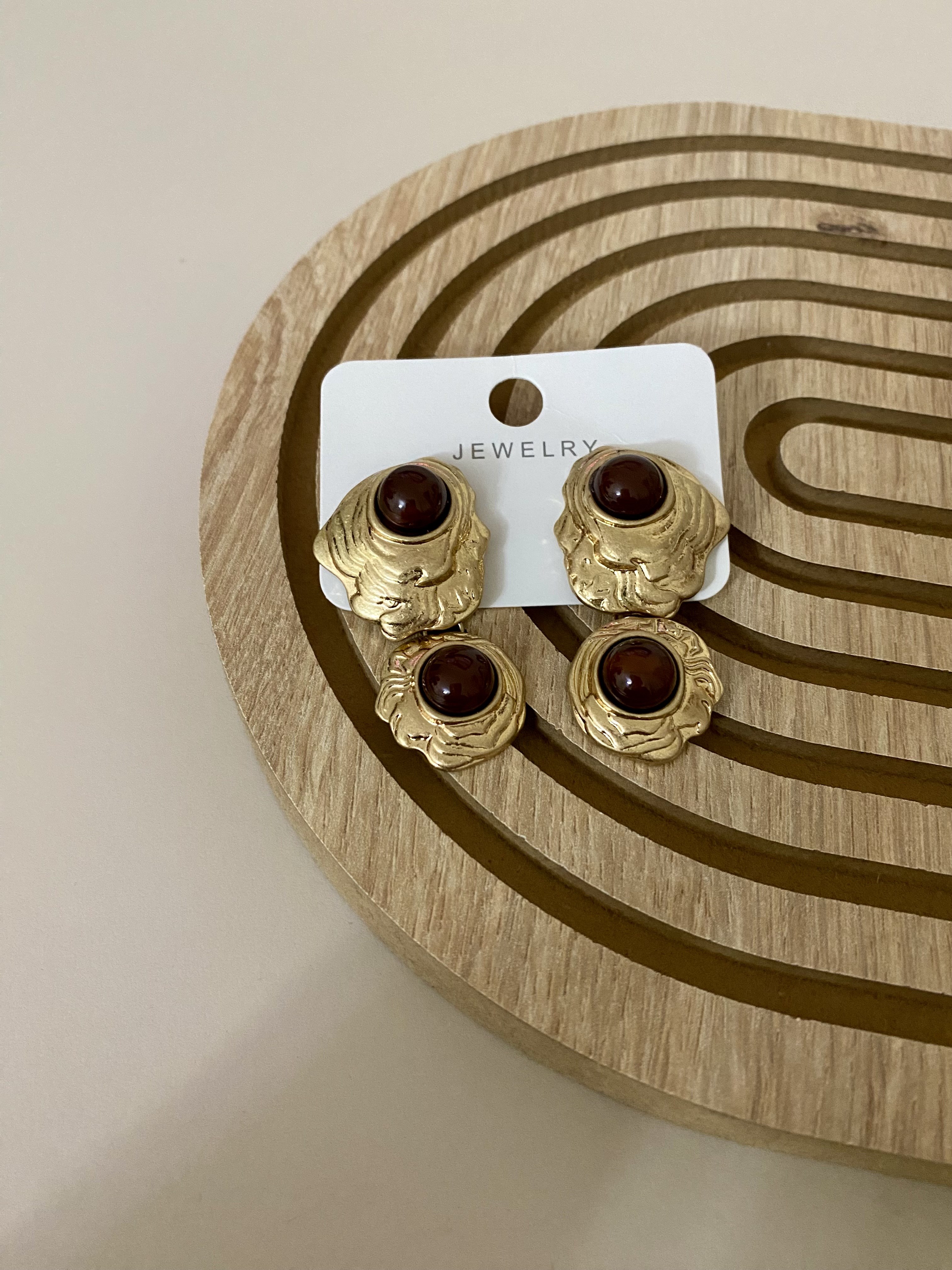 Gold Antik Sallantılı Küpe