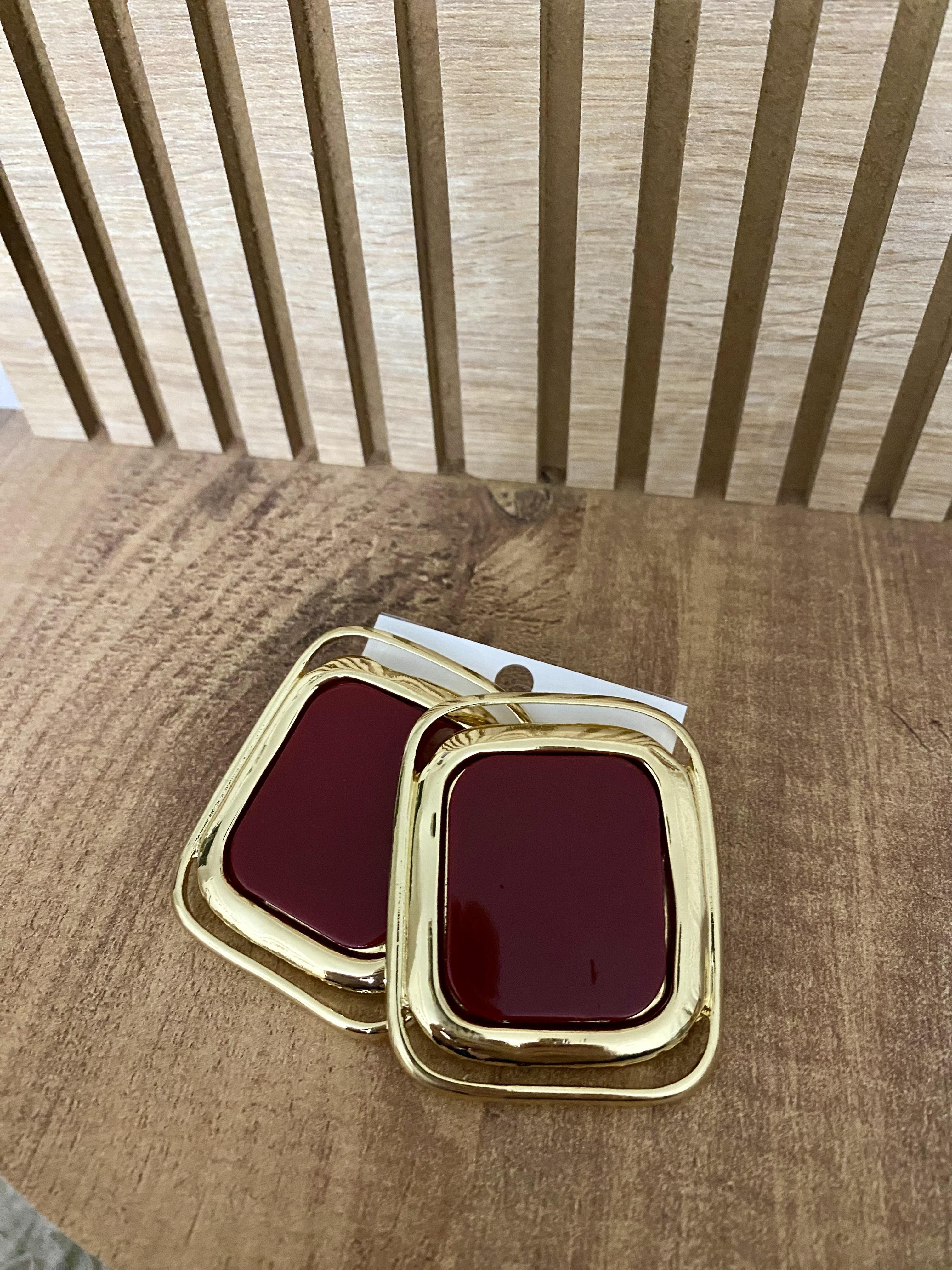 Gold Bordo Marka Model Küpe