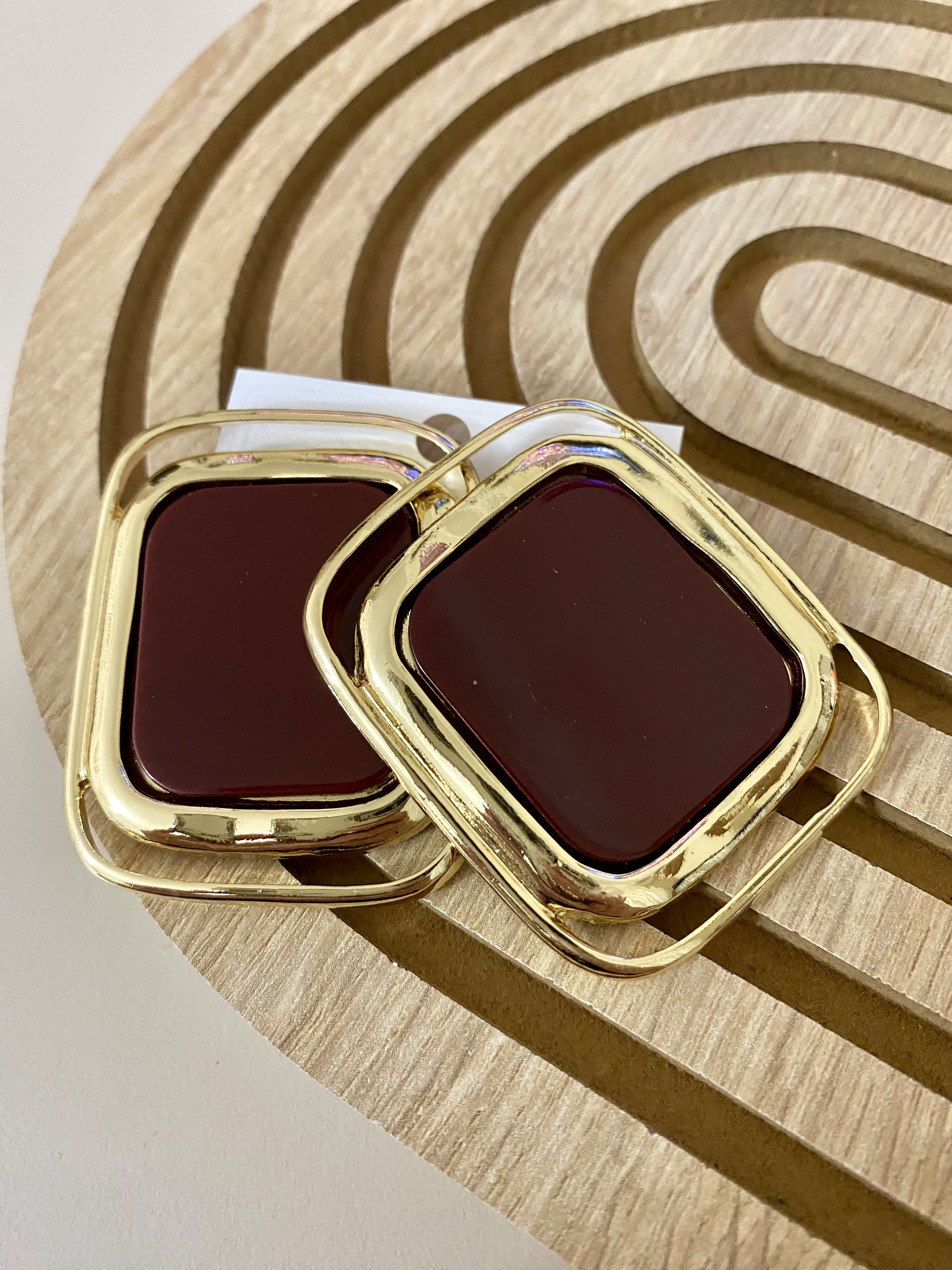 Gold Bordo Marka Model Küpe