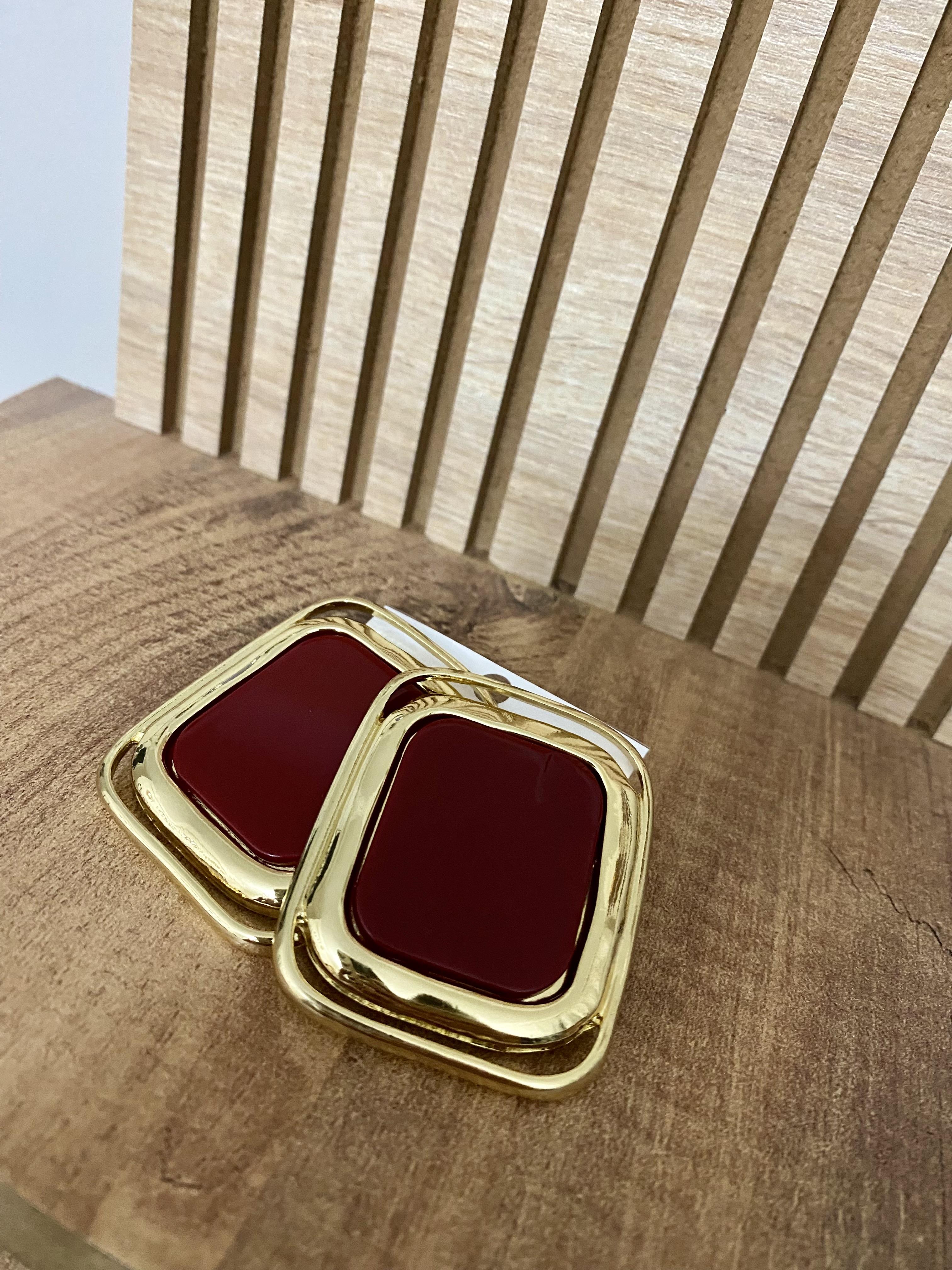 Gold Bordo Marka Model Küpe