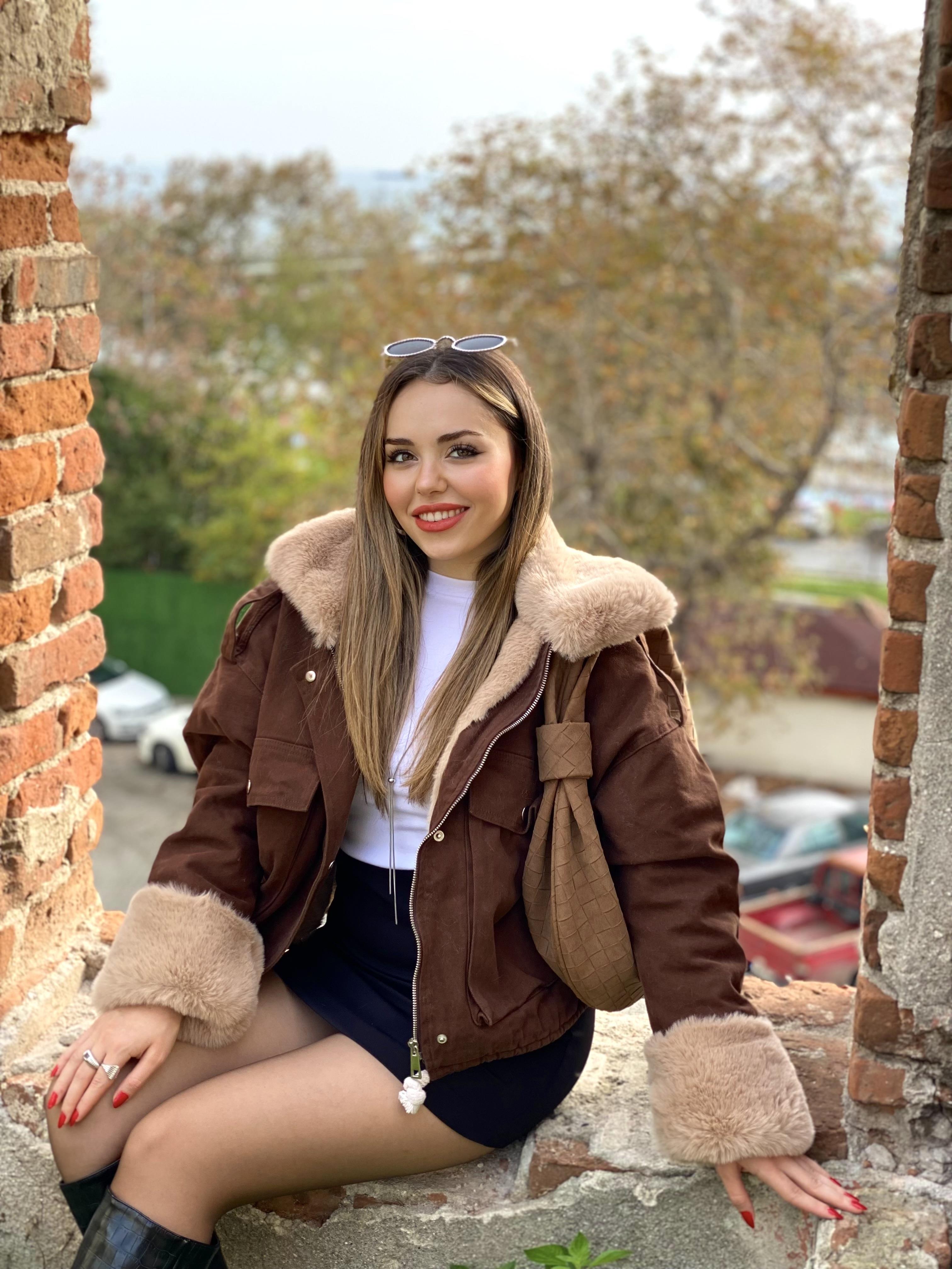 Kahve Bej İçi Full Kürklü Kot Mont
