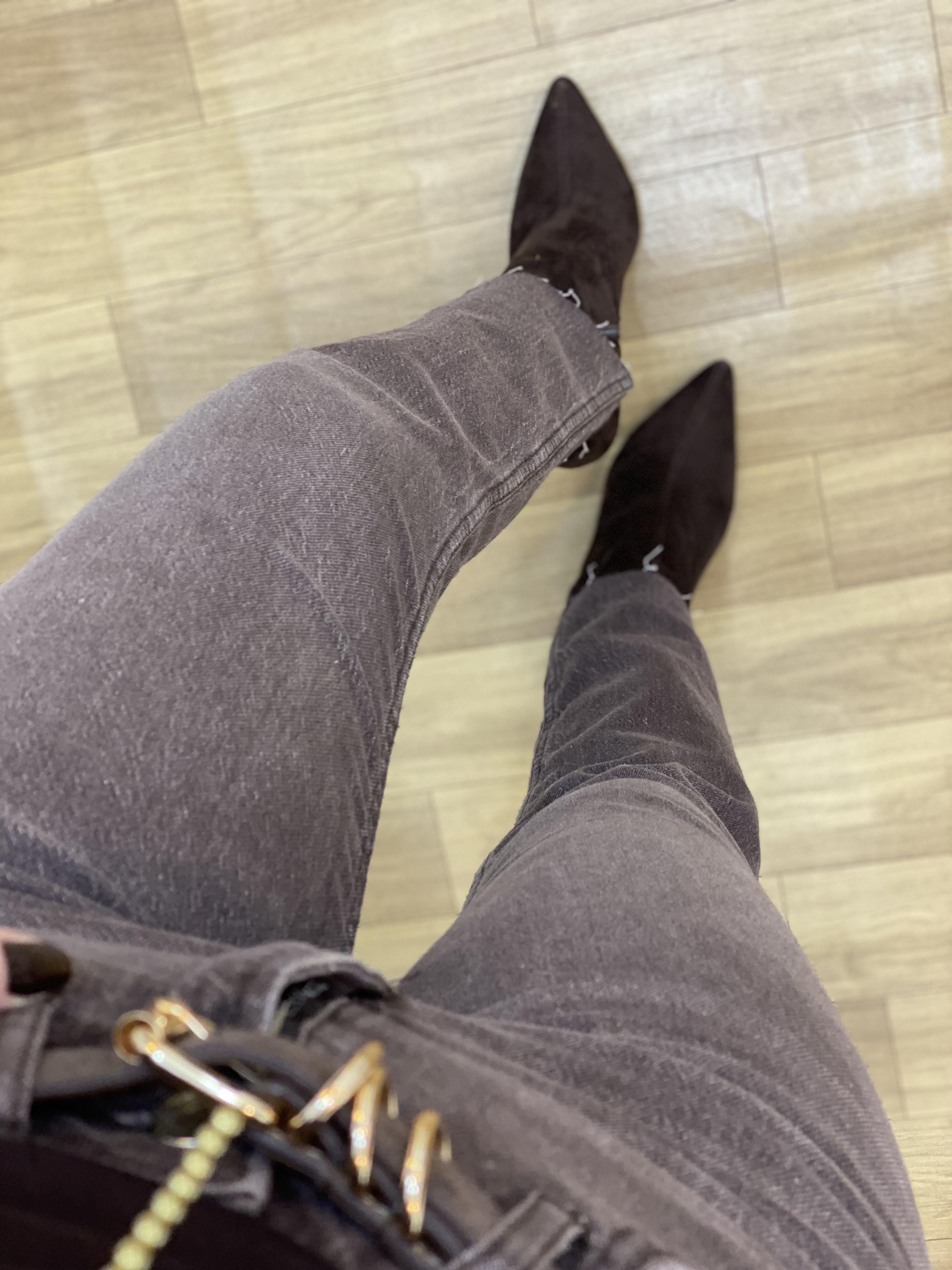 Kahve Yıkamalı Yüksek Bel Boyfit Jean
