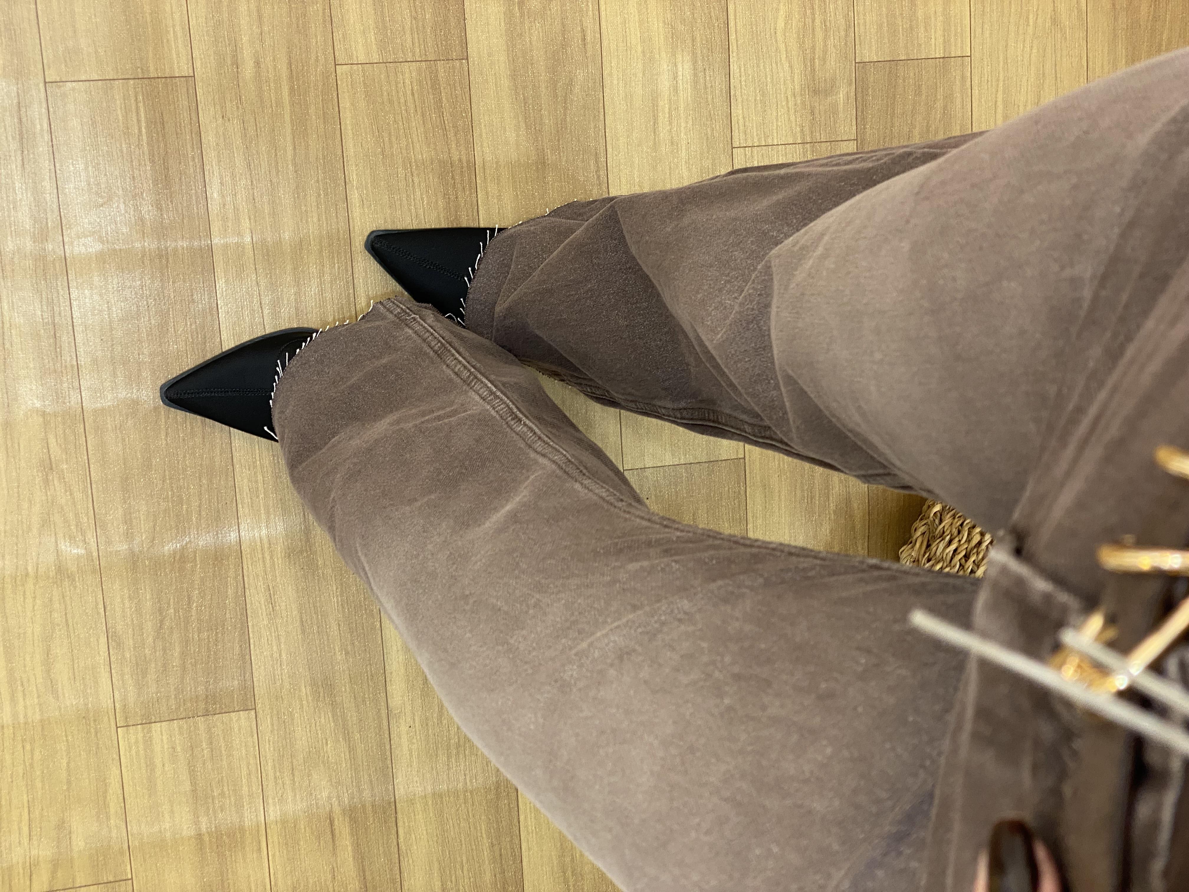Kahve Yıkamalı Yüksek Bel Straight Jean