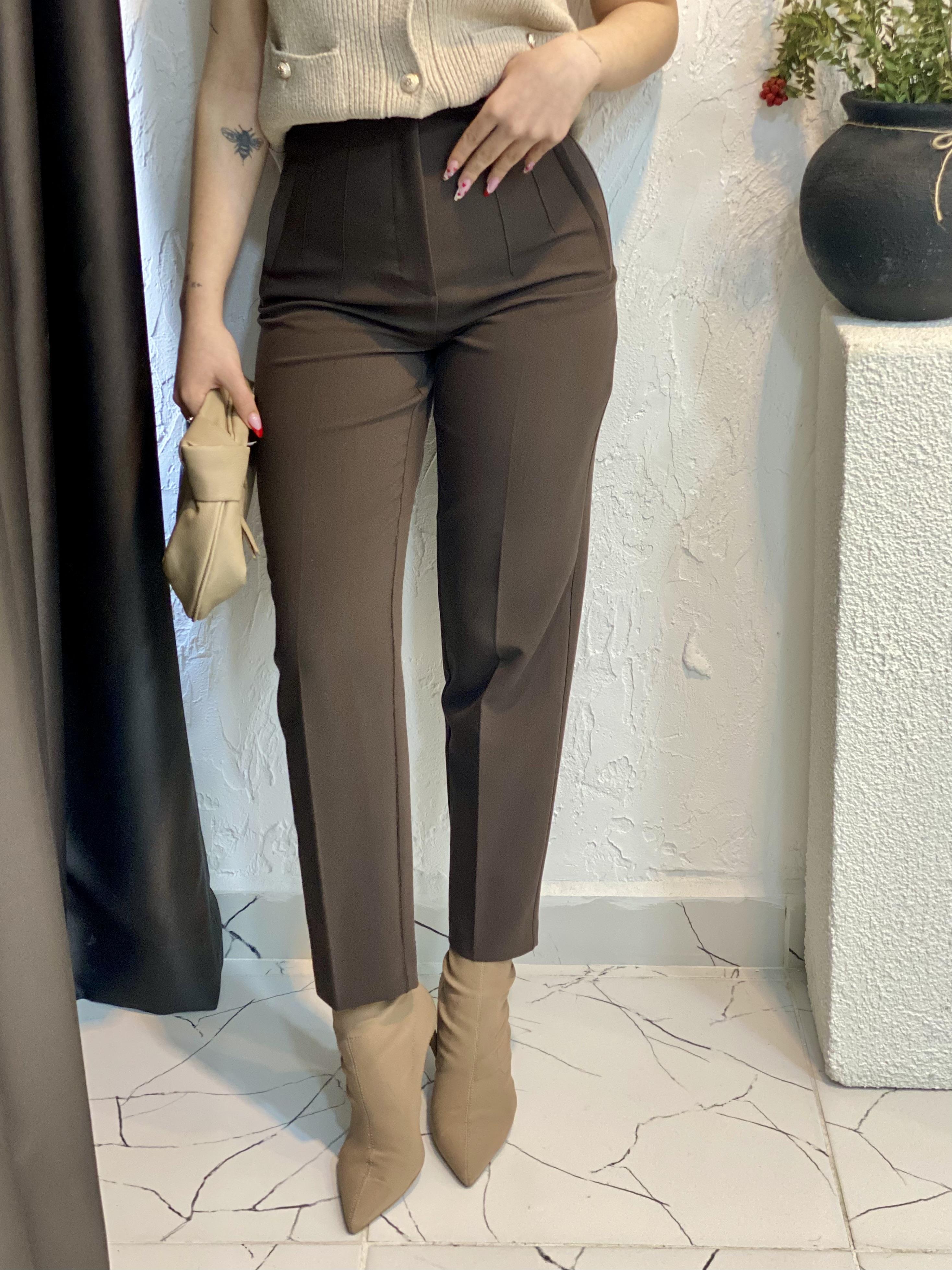 Karol Marka Kahve Kumaş Pantolon 