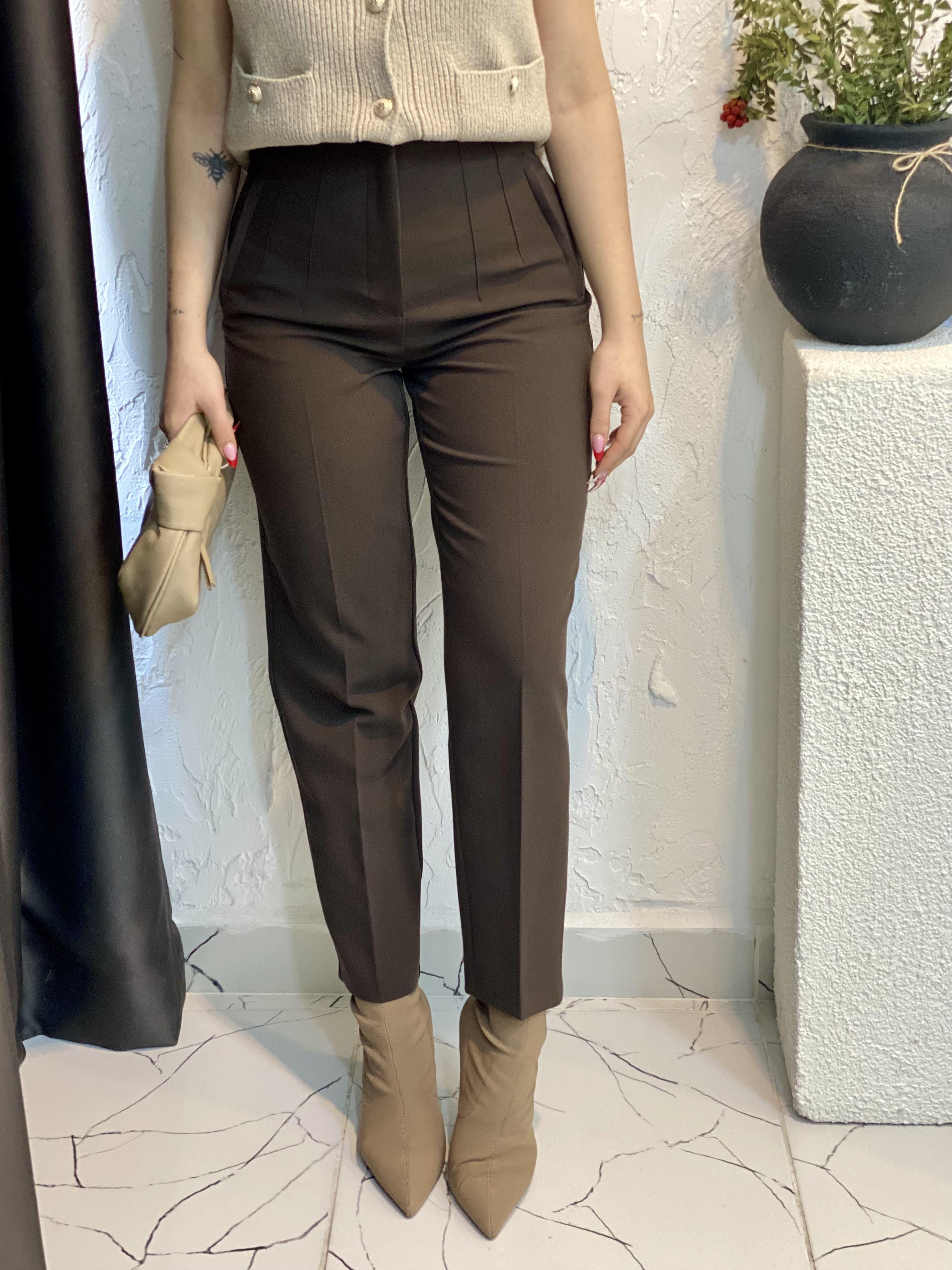 Karol Marka Kahve Kumaş Pantolon 