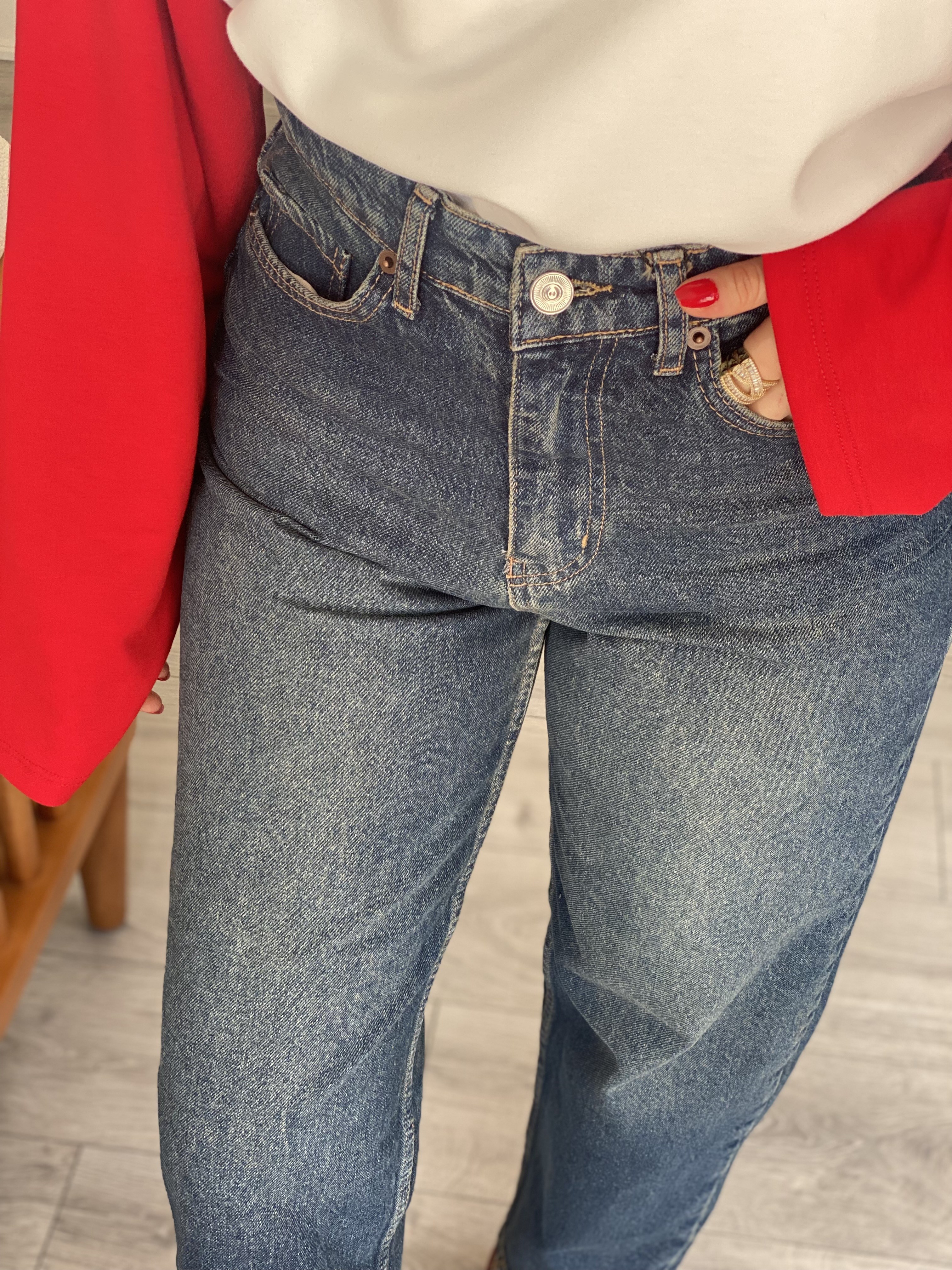 Laci Yüksek Bel Balon Jean