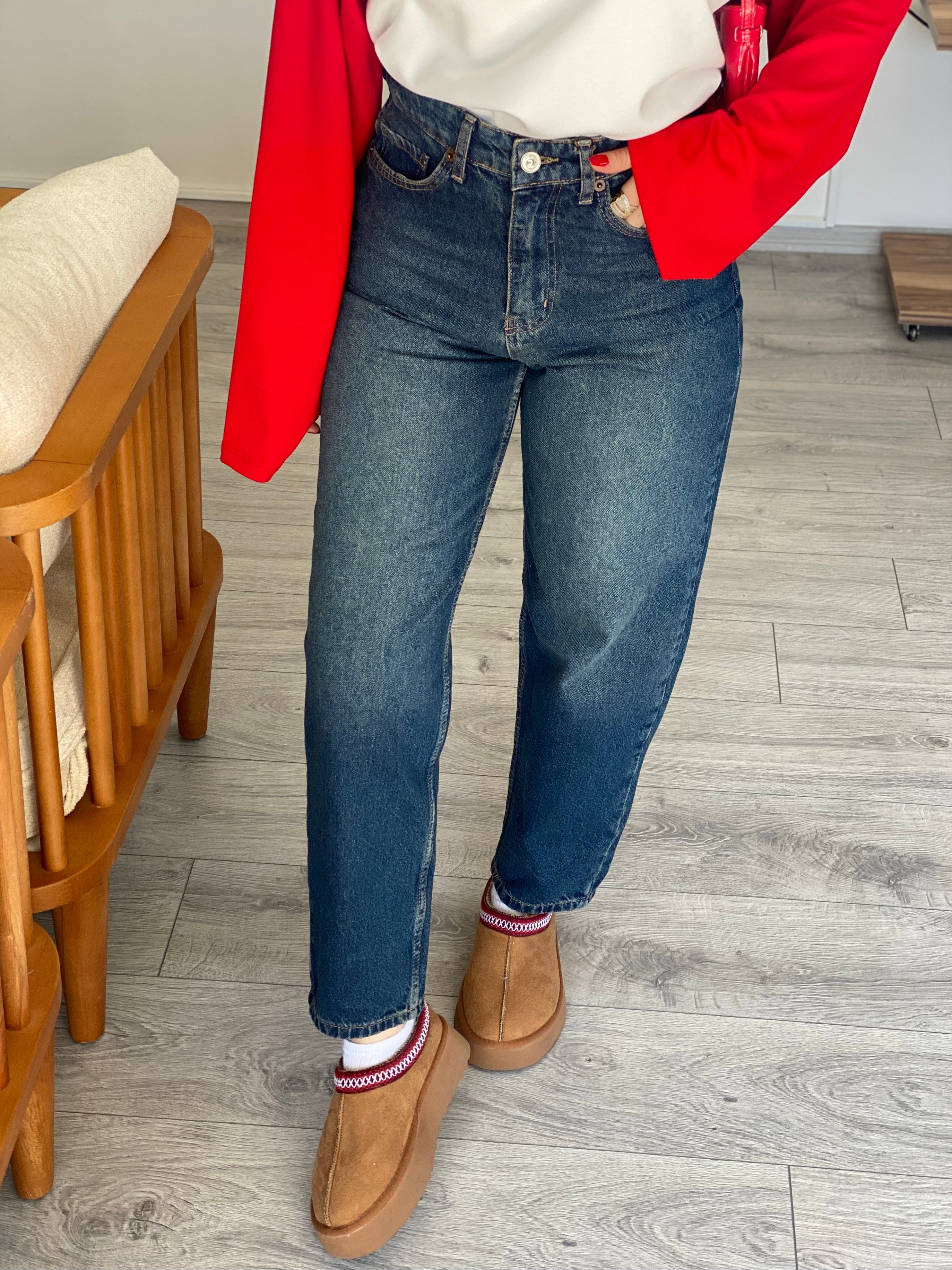Laci Yüksek Bel Balon Jean