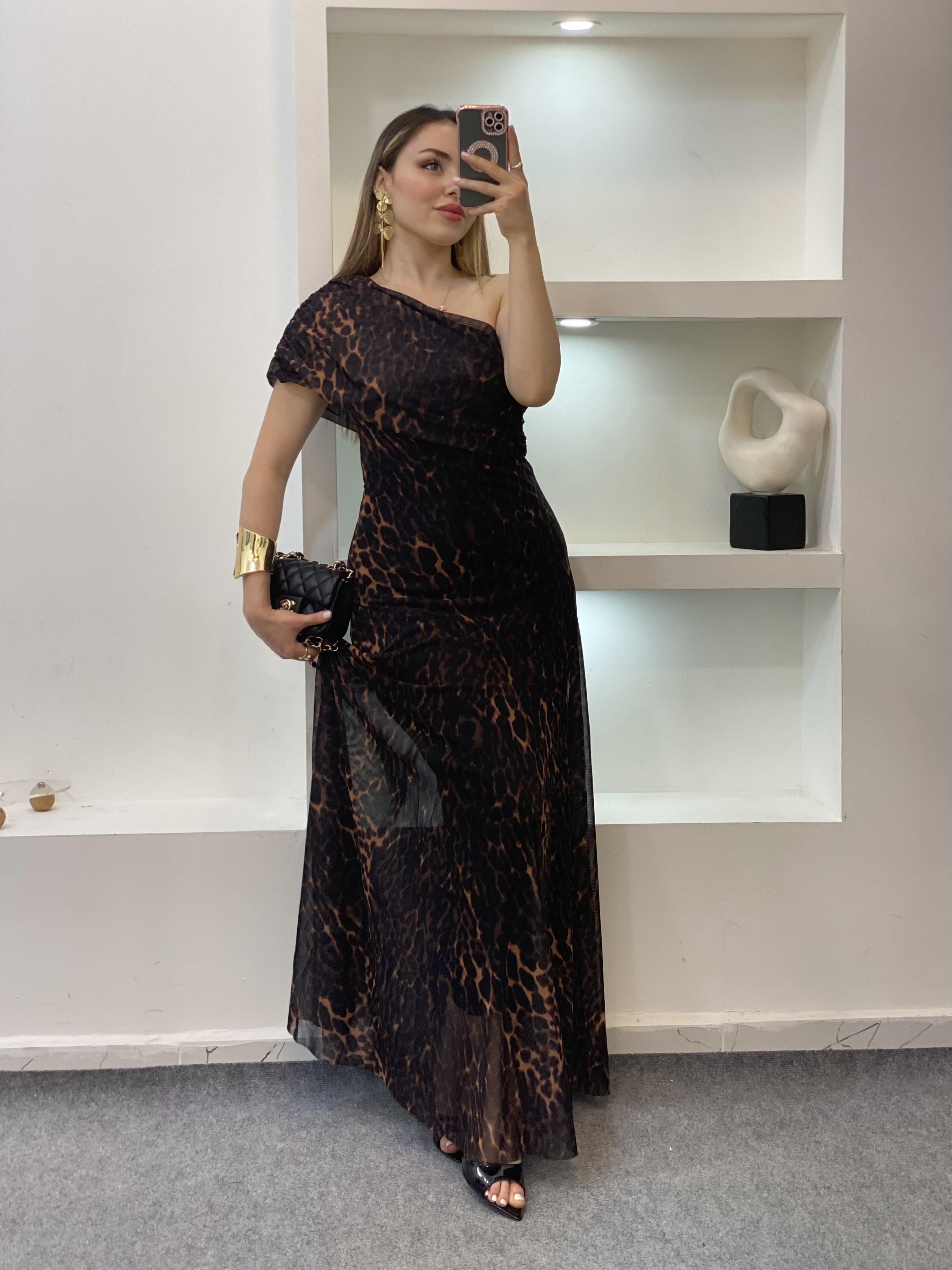 Leo Desen Premium Kalite Maxi Elbise