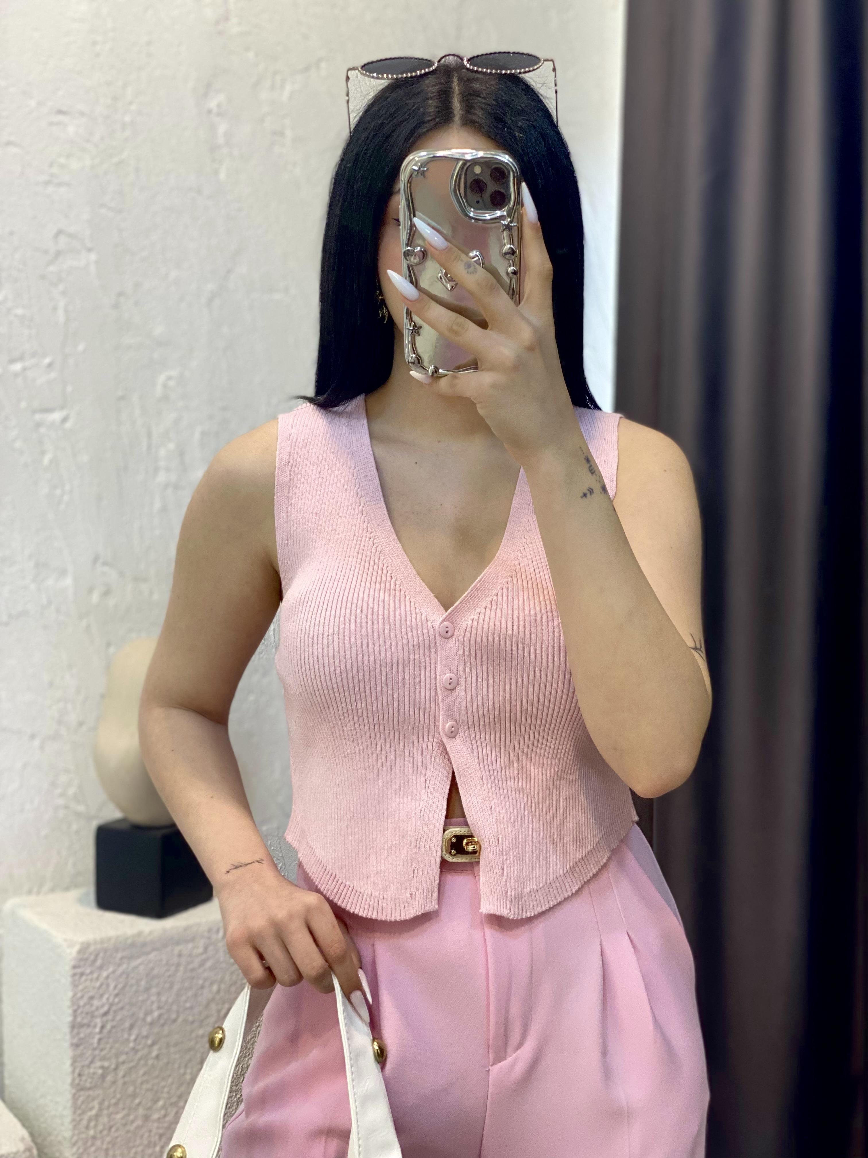 Nisan Marka Pembe Premium Kalite Triko Yelek