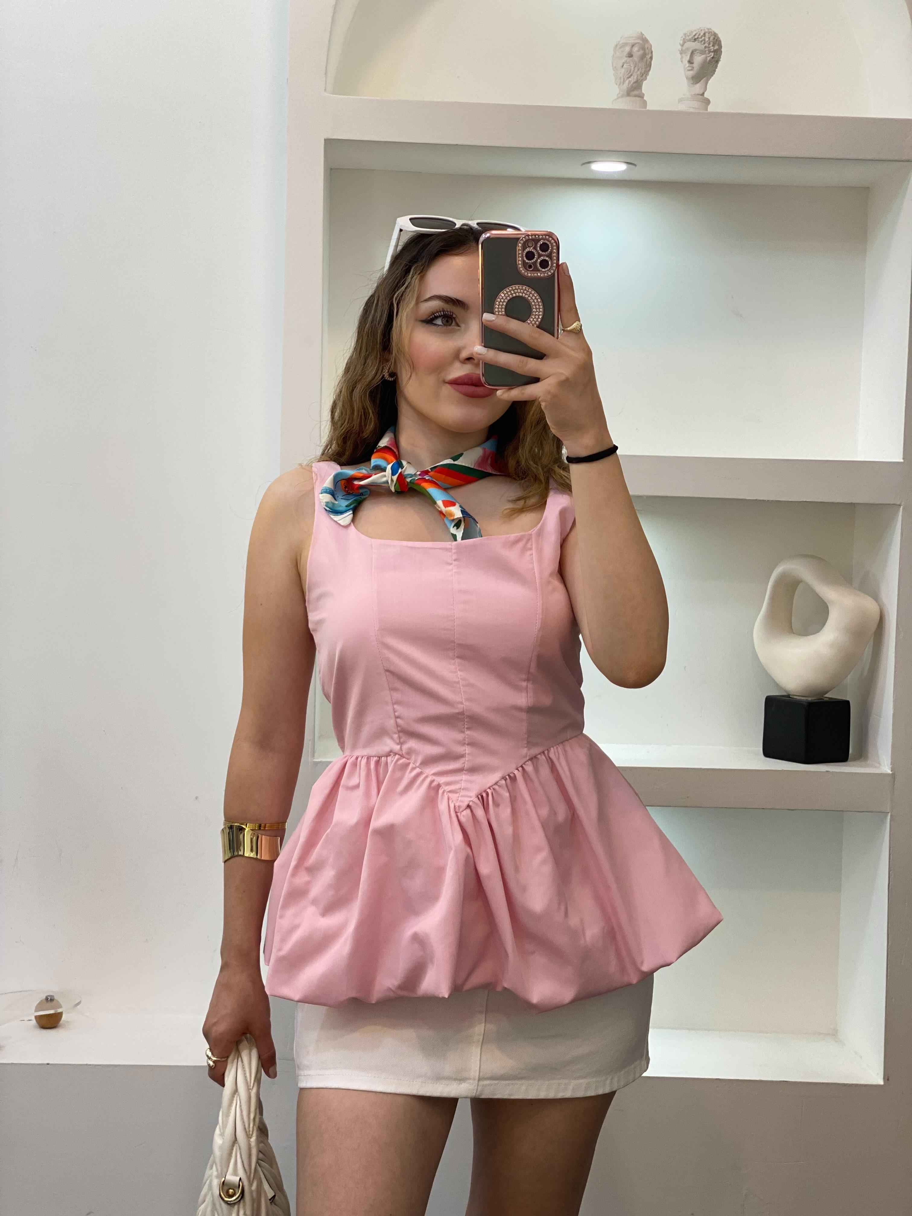 Pembe Balon Etek Marka Model Bluz