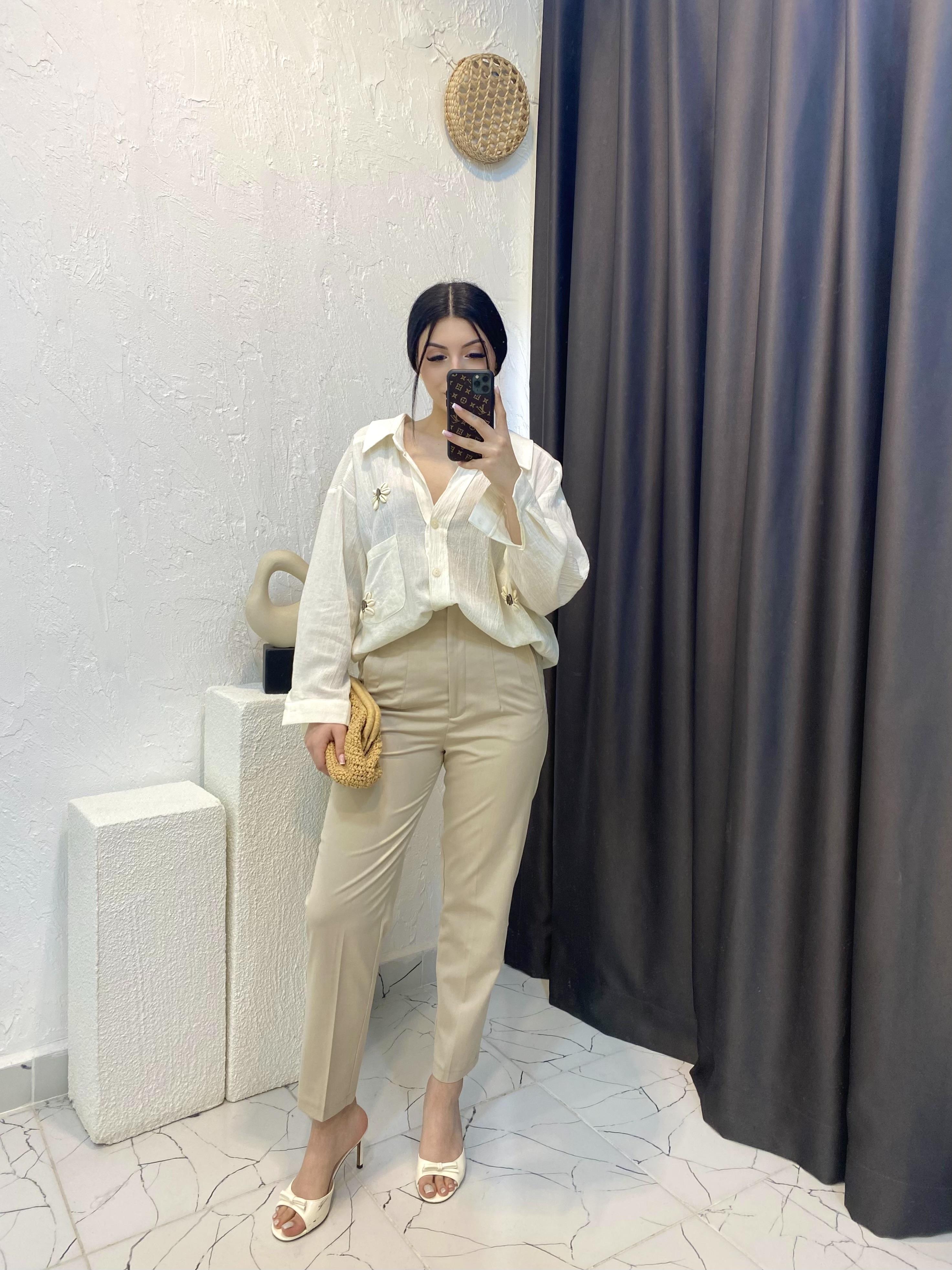 Perry Marka Bej Kumaş Pantolon 