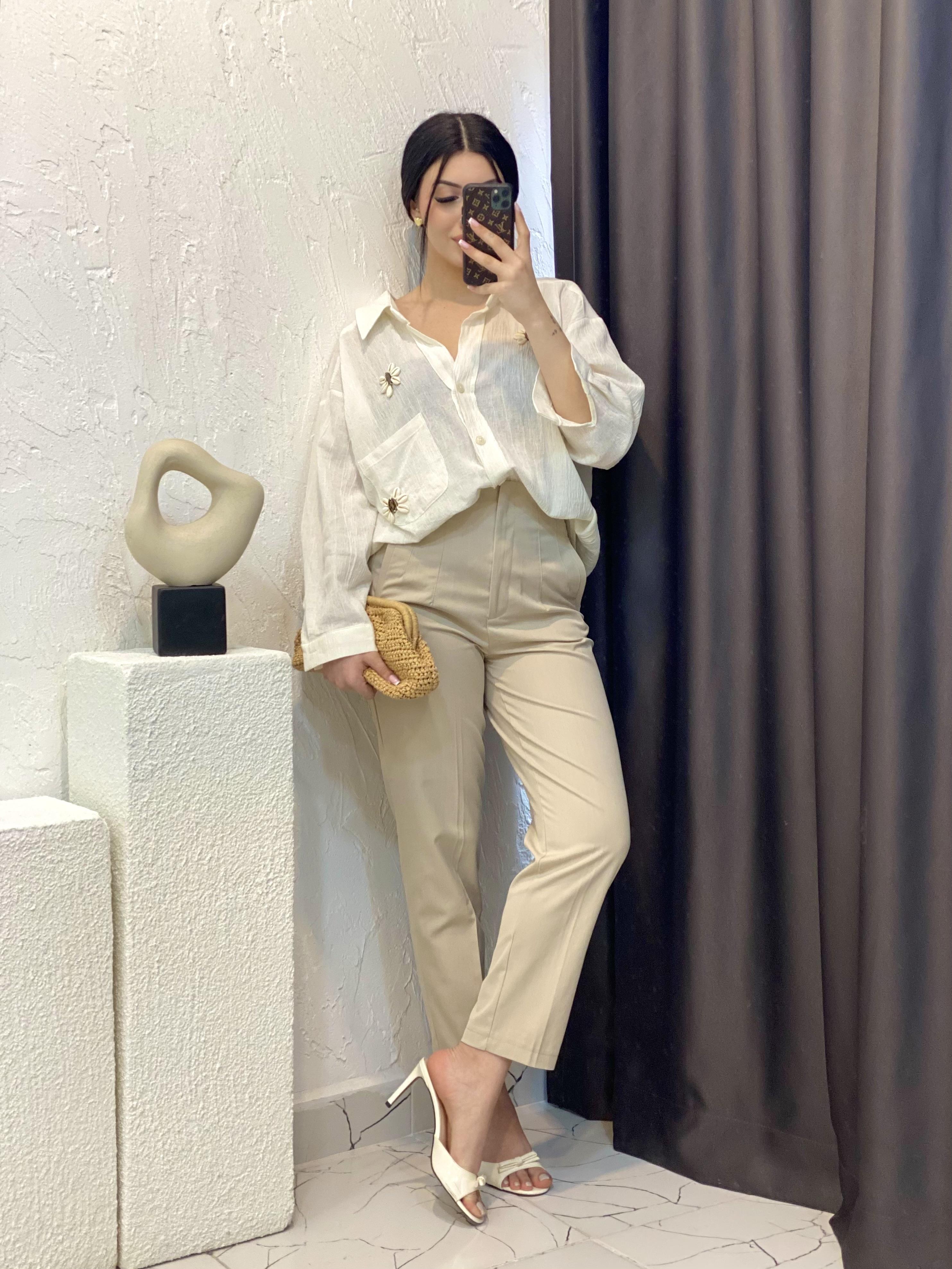 Perry Marka Bej Kumaş Pantolon 