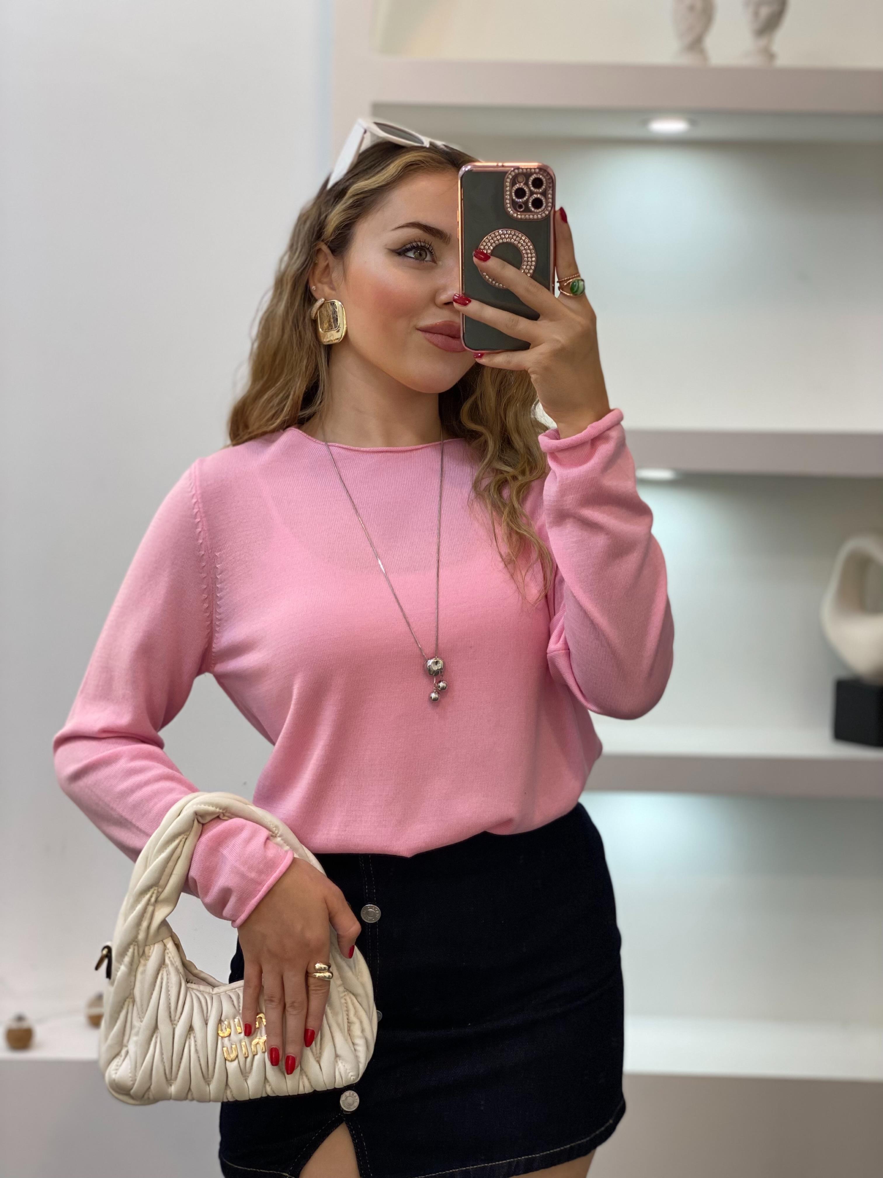 Q Marka Pembe Premium Kalite Triko