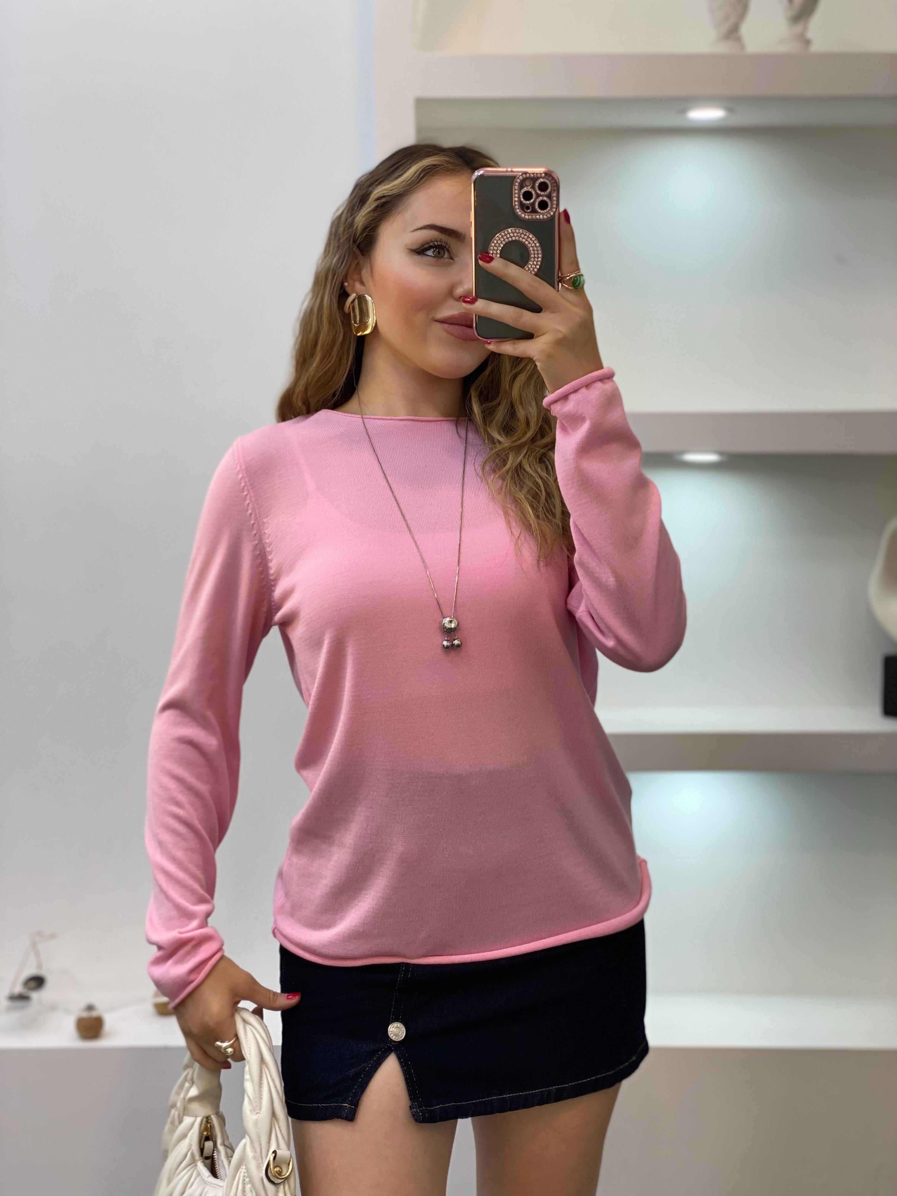 Q Marka Pembe Premium Kalite Triko