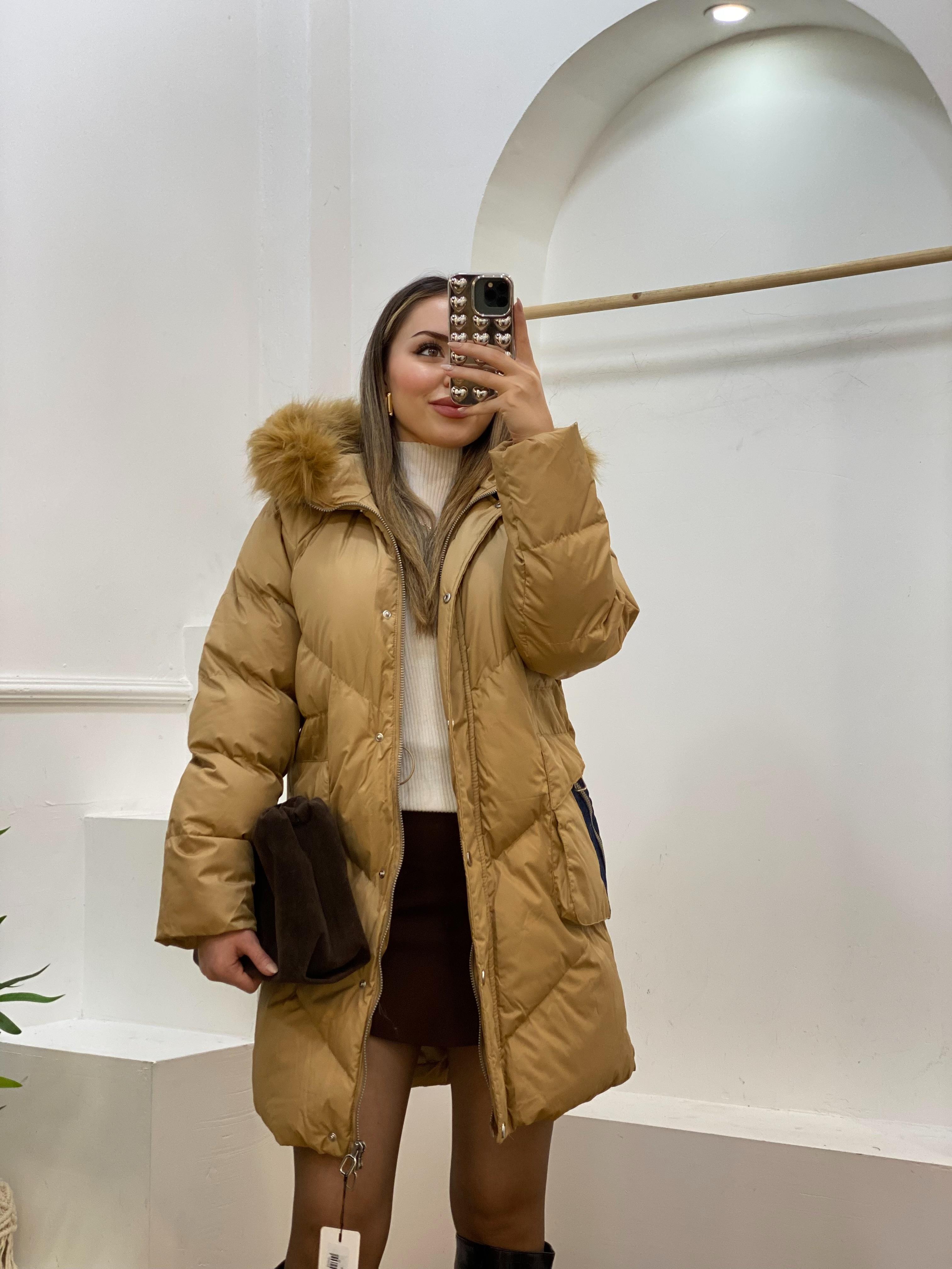 Robin Marka Lüx Kalite Kürk Kapşonlu Mont