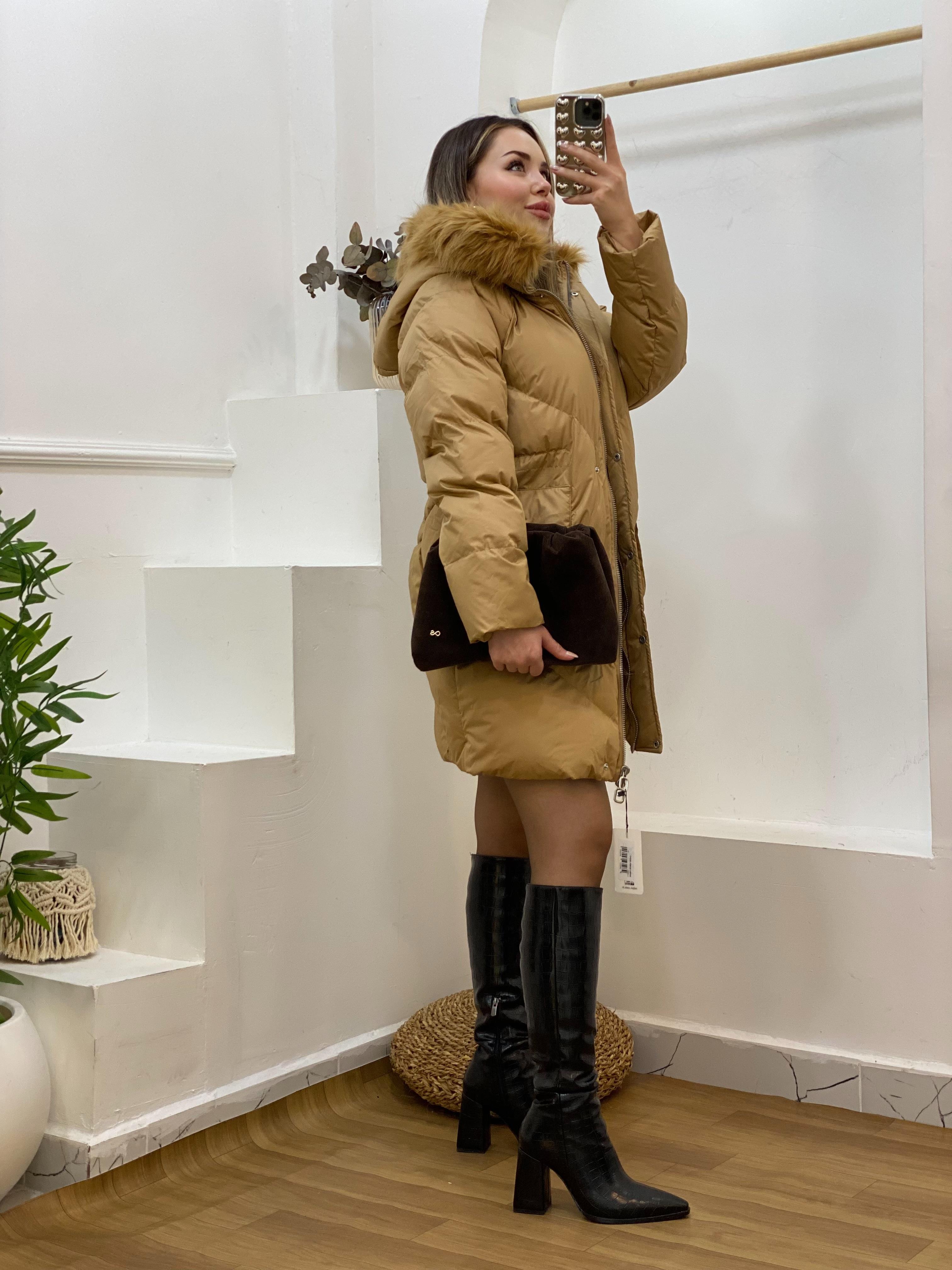 Robin Marka Lüx Kalite Kürk Kapşonlu Mont