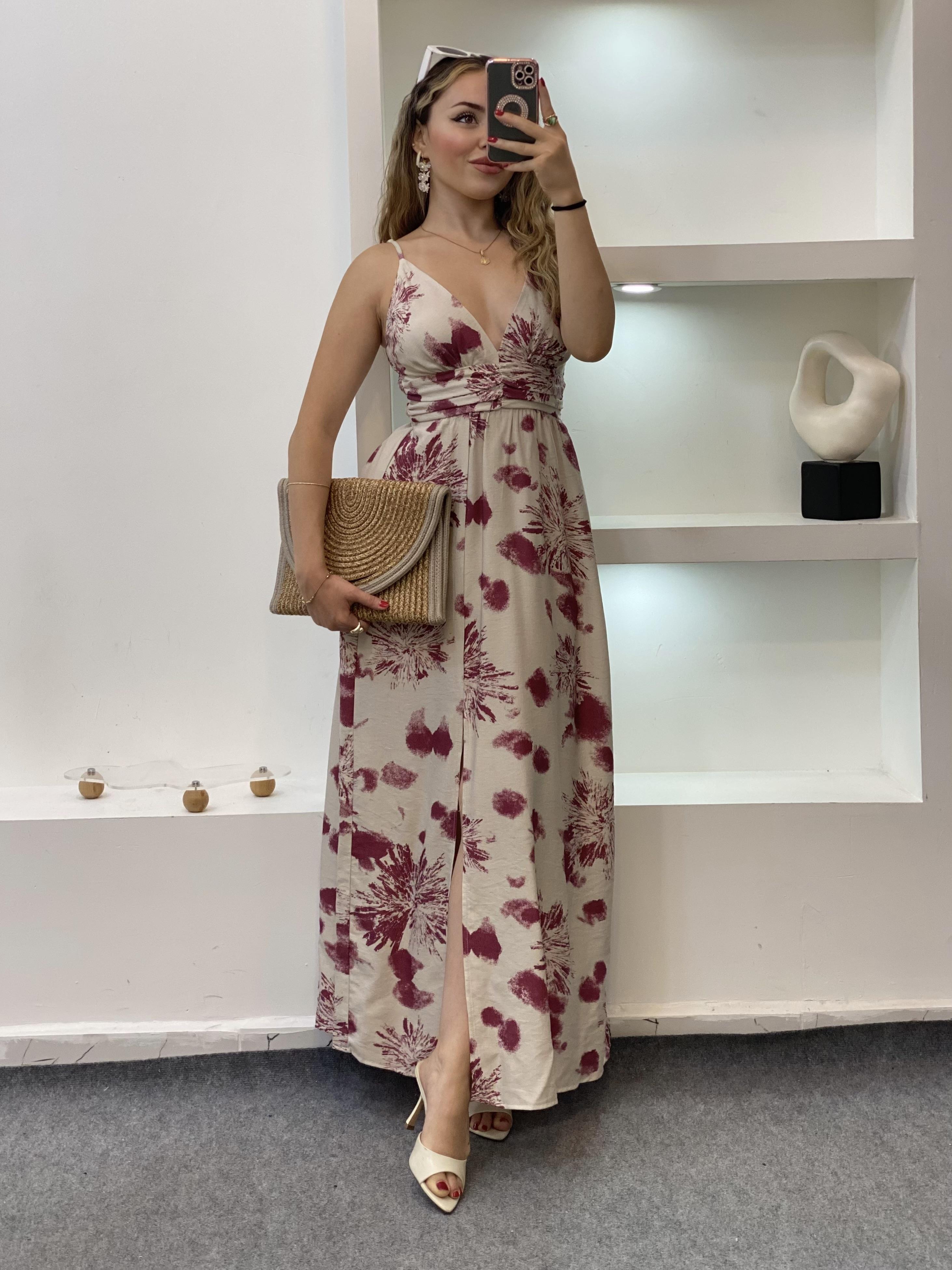Robin Marka Premium Kalite Kruvaze Yaka Elbise