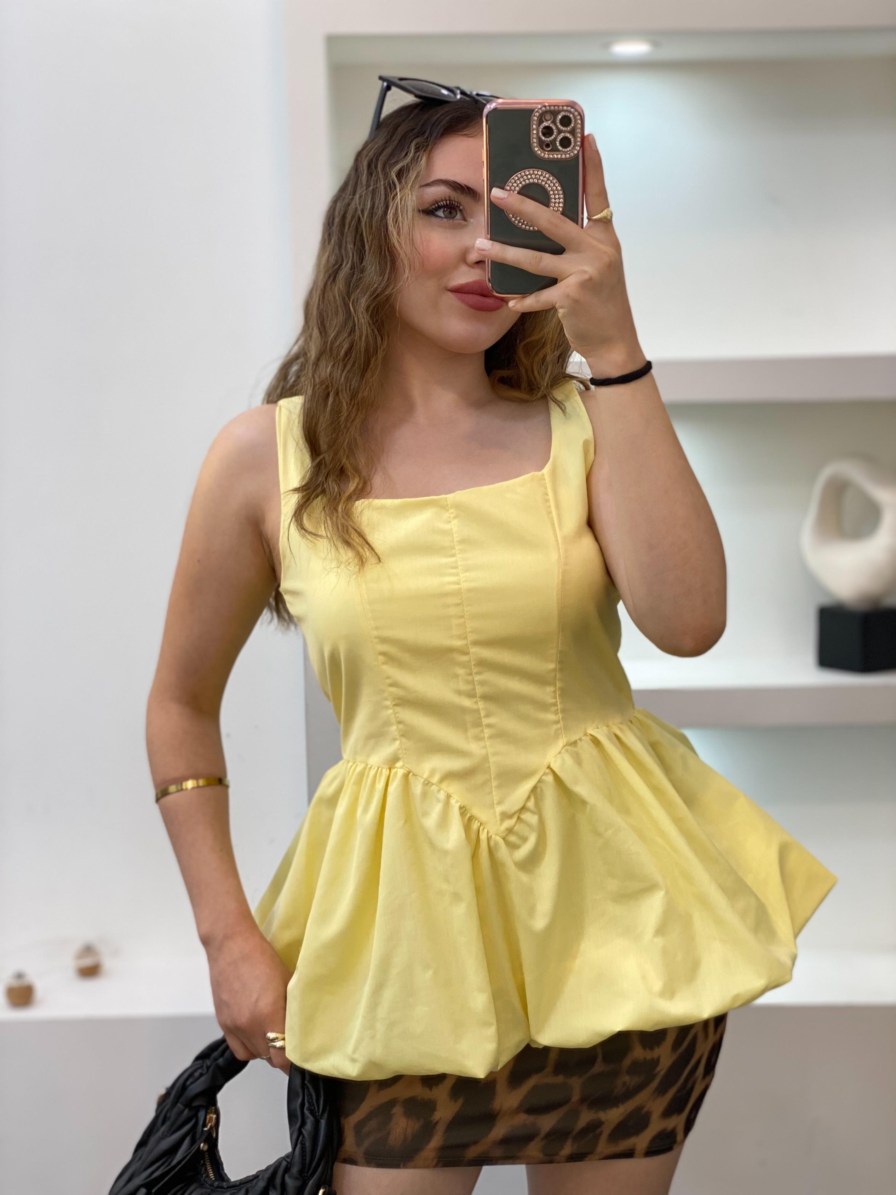 Sarı Balon Etek Marka Model Bluz
