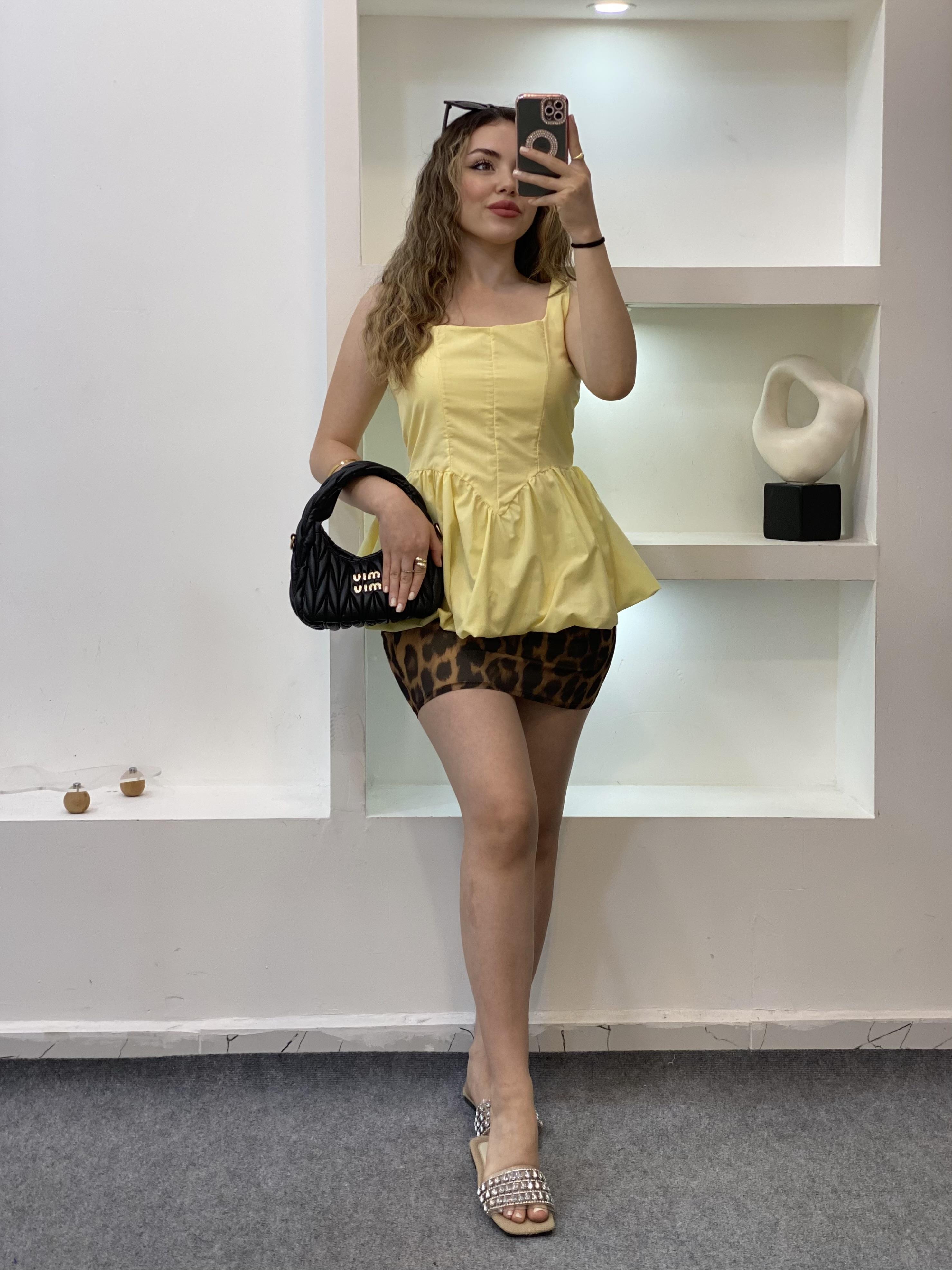 Sarı Balon Etek Marka Model Bluz