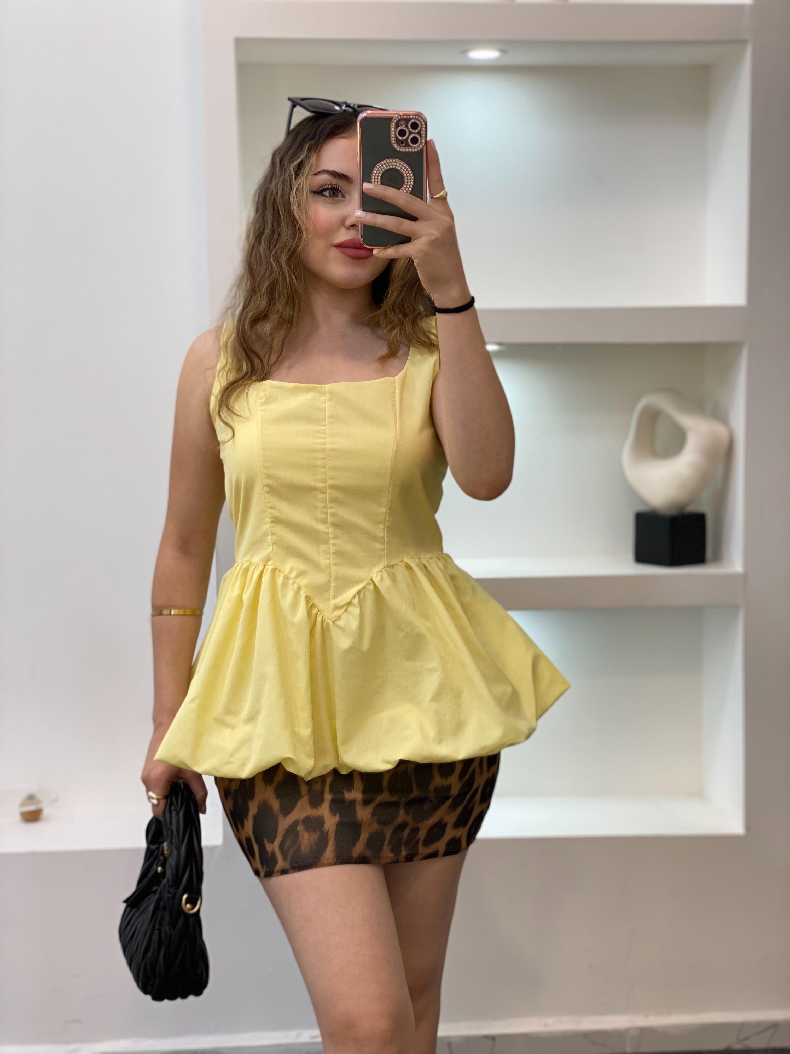 Sarı Balon Etek Marka Model Bluz