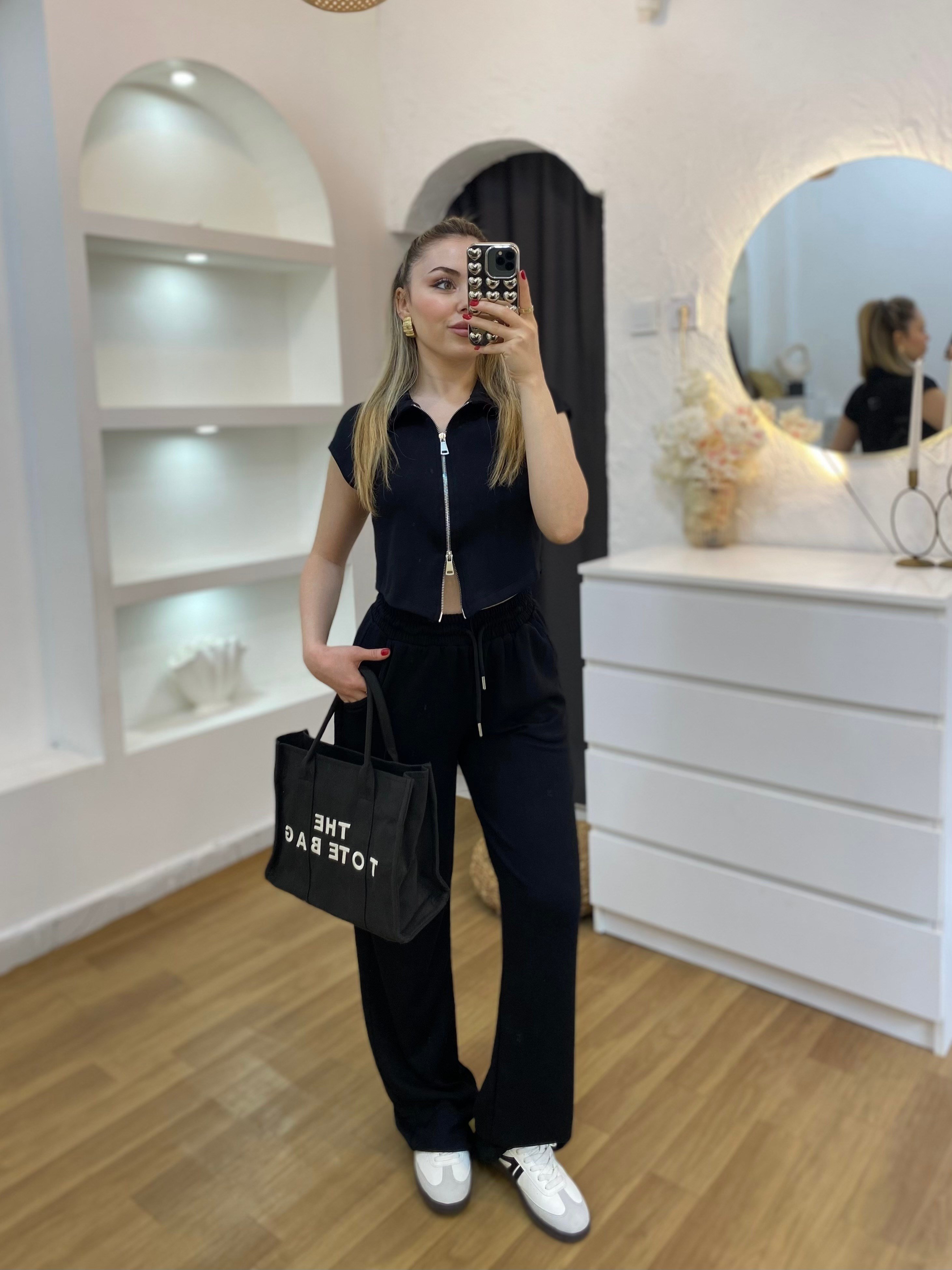 Siyah Fermuarlı Model Modal Takım