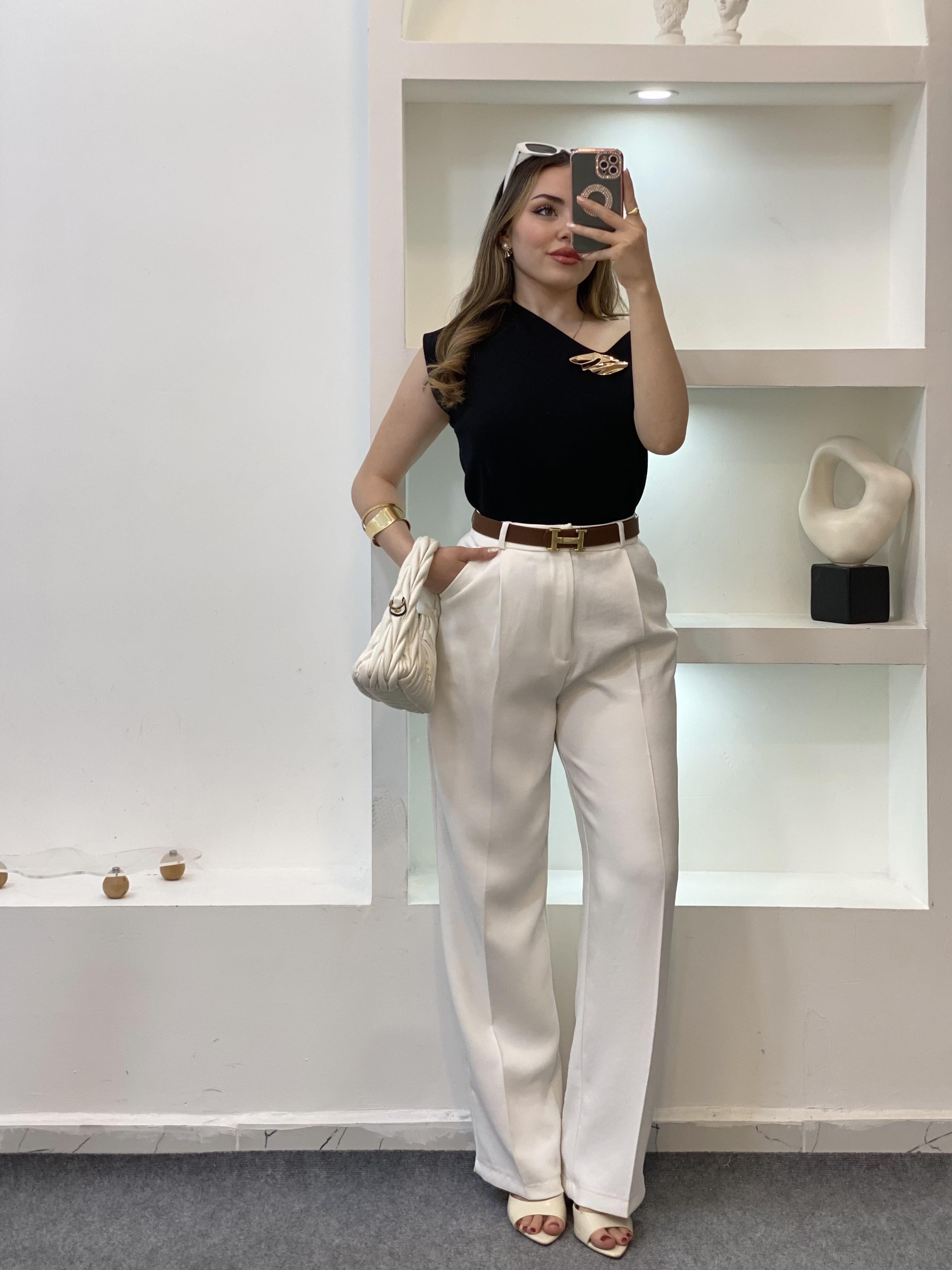 Siyah Gold Toka Detaylı Triko Bluz