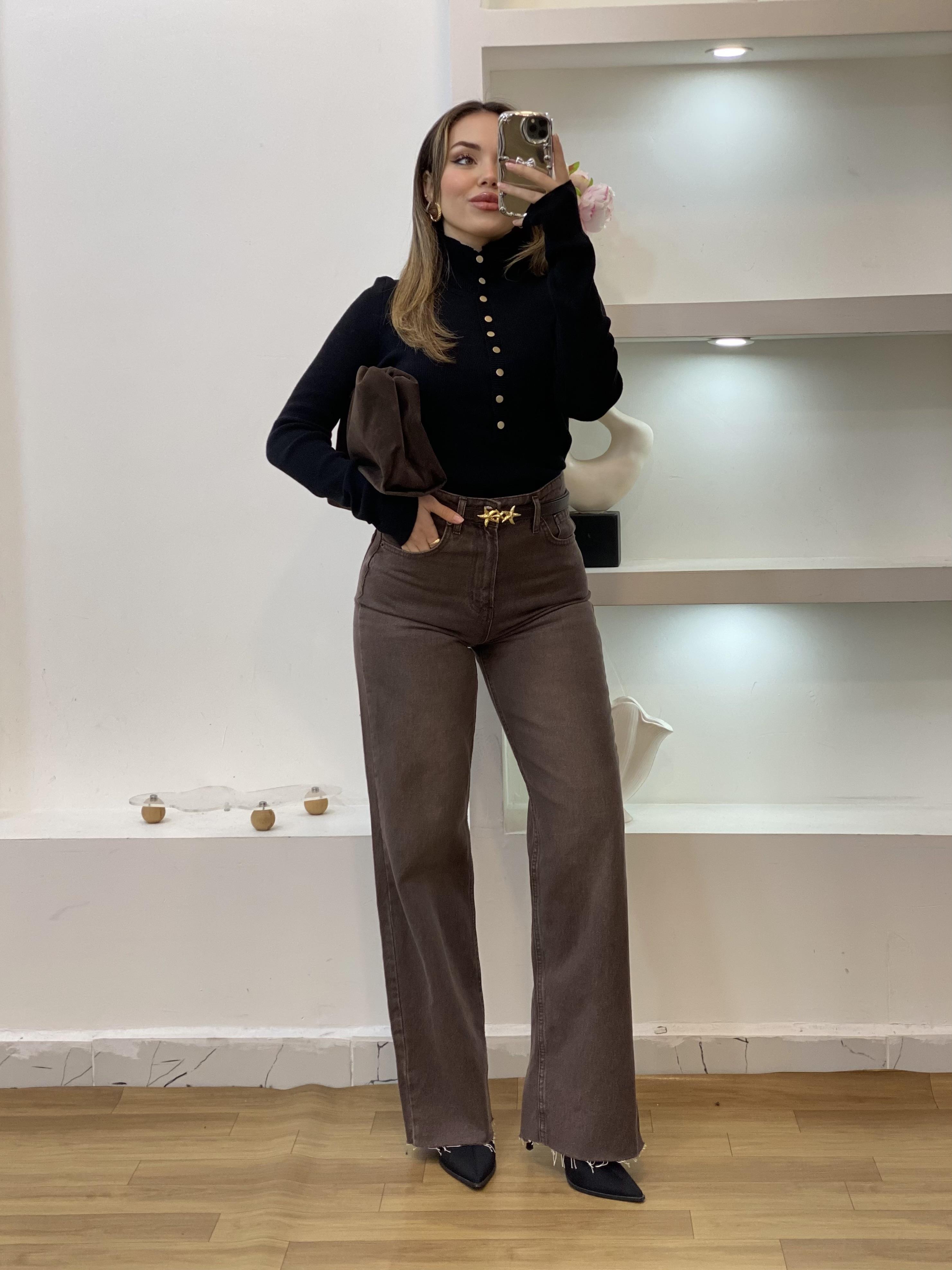 Siyah Önü Çıtçıtlı Model Kazak