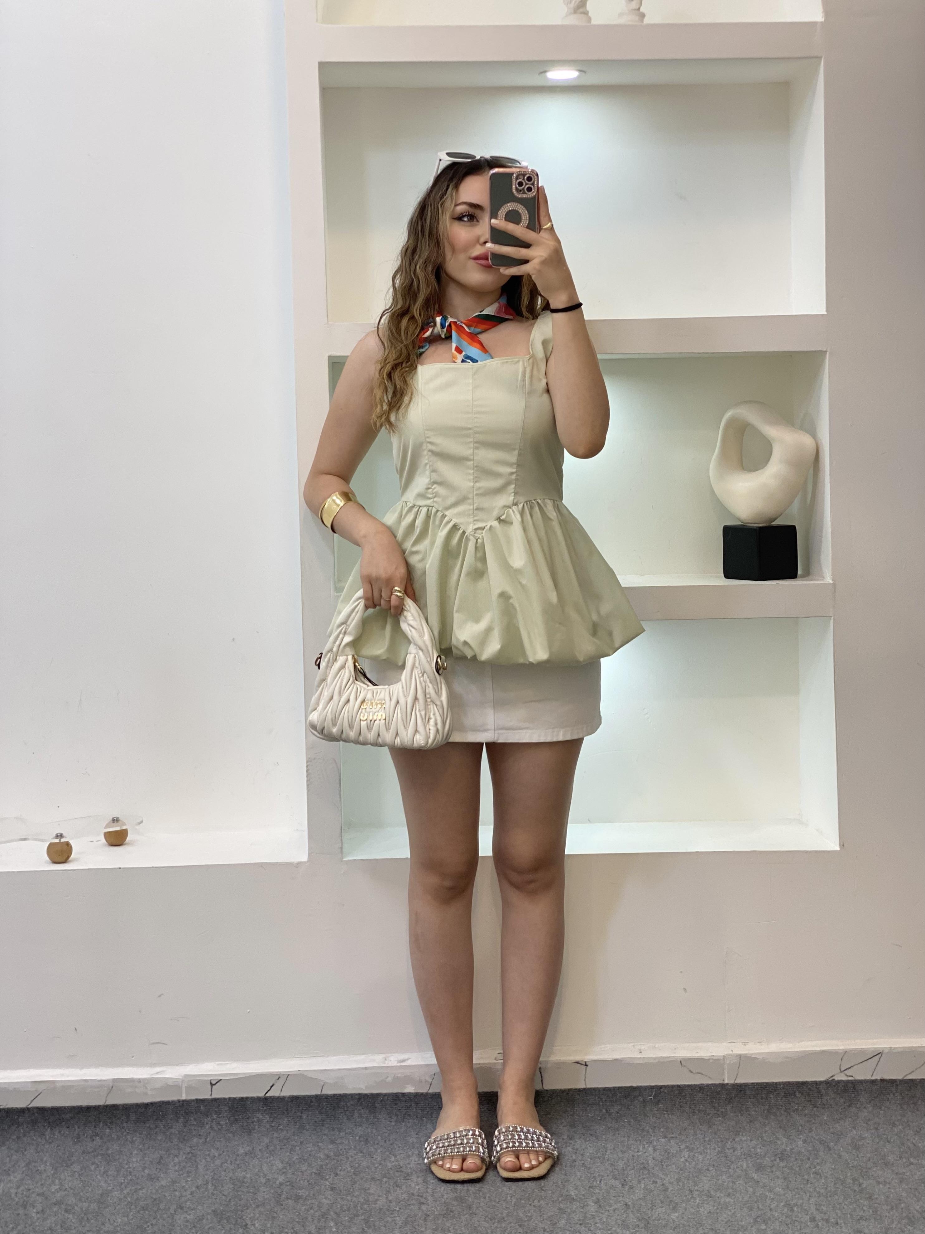 Su Yeşili Balon Etek Marka Model Bluz