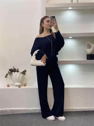  Lacivert Modal Kumaş Eşofman Takımı 