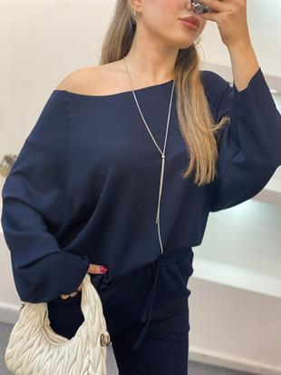  Lacivert Modal Kumaş Eşofman Takımı 