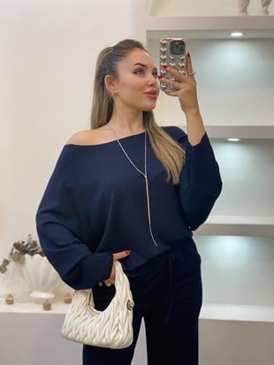  Lacivert Modal Kumaş Eşofman Takımı 