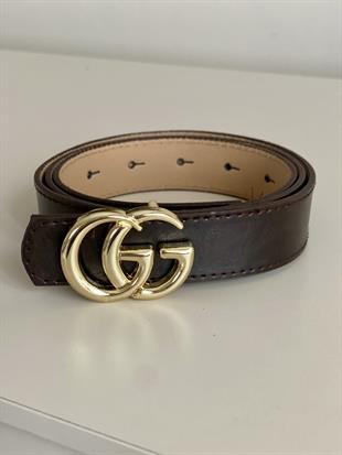 Acı Kahve GG Gold Tokalı Kemer