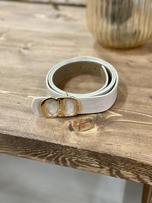 Bej CD Gold Tokalı Kemer