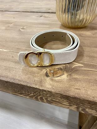 Bej CD Gold Tokalı Kemer