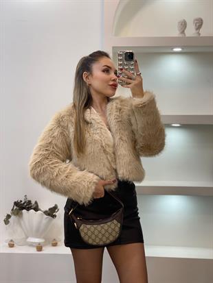 Bej Kısa Form Kürk