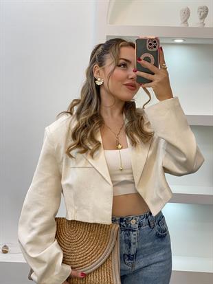 Bej Premium Seri Vatkalı Ceket 