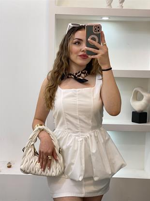 Beyaz Balon Etek Marka Model Bluz