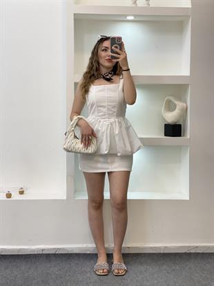 Beyaz Balon Etek Marka Model Bluz