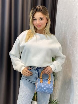 Beyaz İçi Şardonlu Sweatshirt 