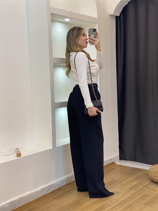 Beyaz Yaka Düğümlü Body