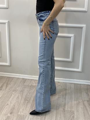 Buz Mavi İspanyol Paça Jean 