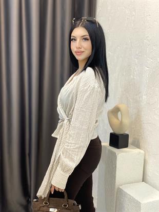 FLW Marka Bağlamalı Model Gömlek 