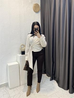 FLW Marka Bağlamalı Model Gömlek 