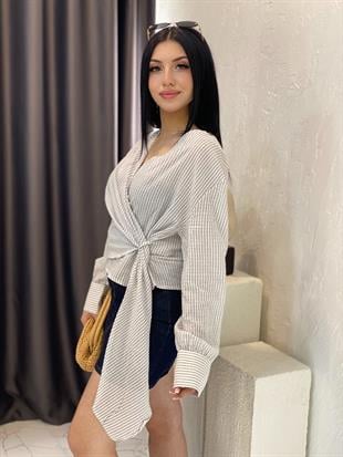 FLW Marka Bağlamalı Model Gömlek 
